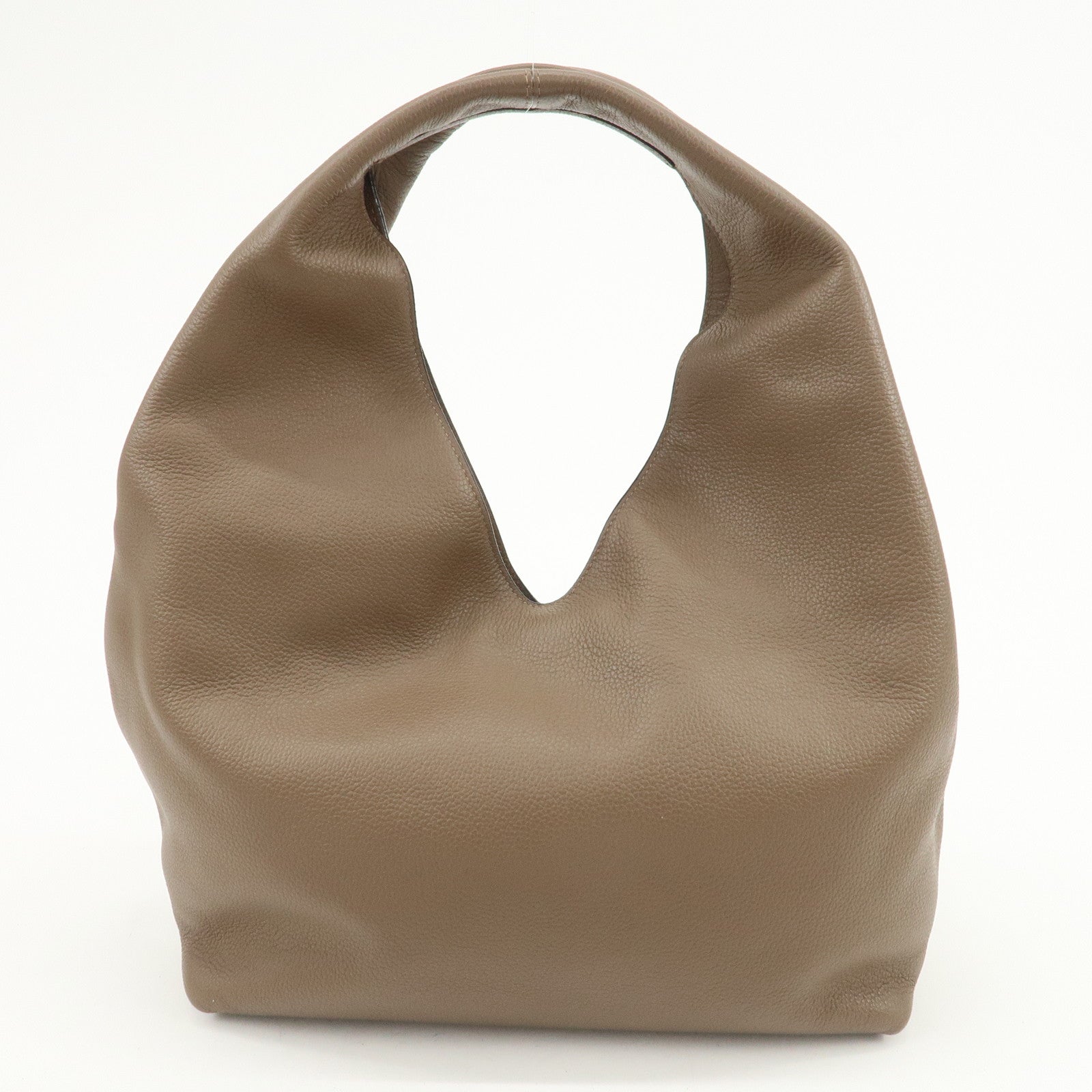 LOEWE Dunas Anagram Calfskin Shoulder Bag Hand Bag Brown