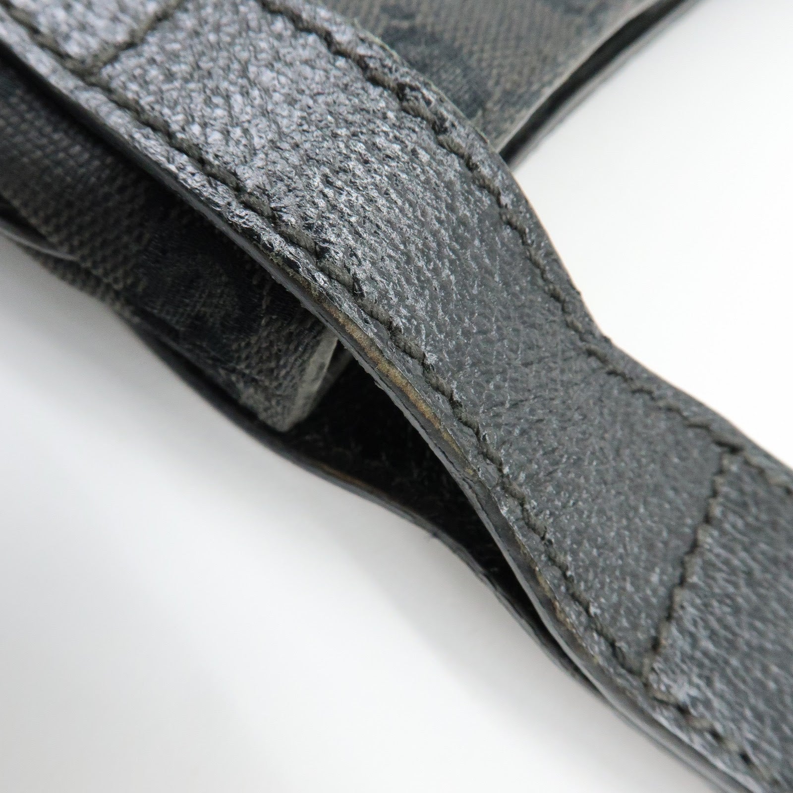 GUCCI GG Canvas Leather Shoulder Crossbody Bag Black 122793