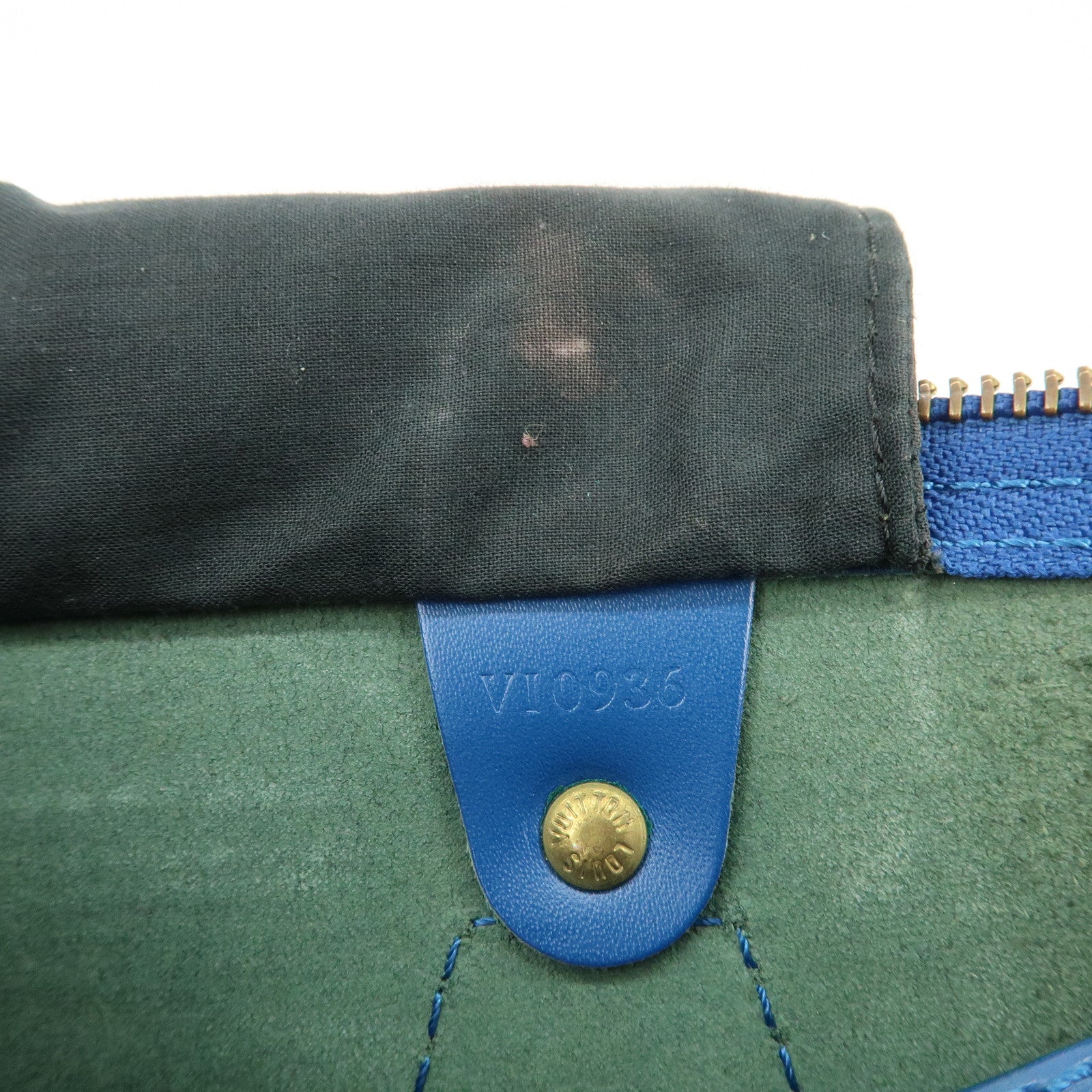 Louis Vuitton Epi Speedy 30 Hand Bag Boston Bag Toledo Blue M43005