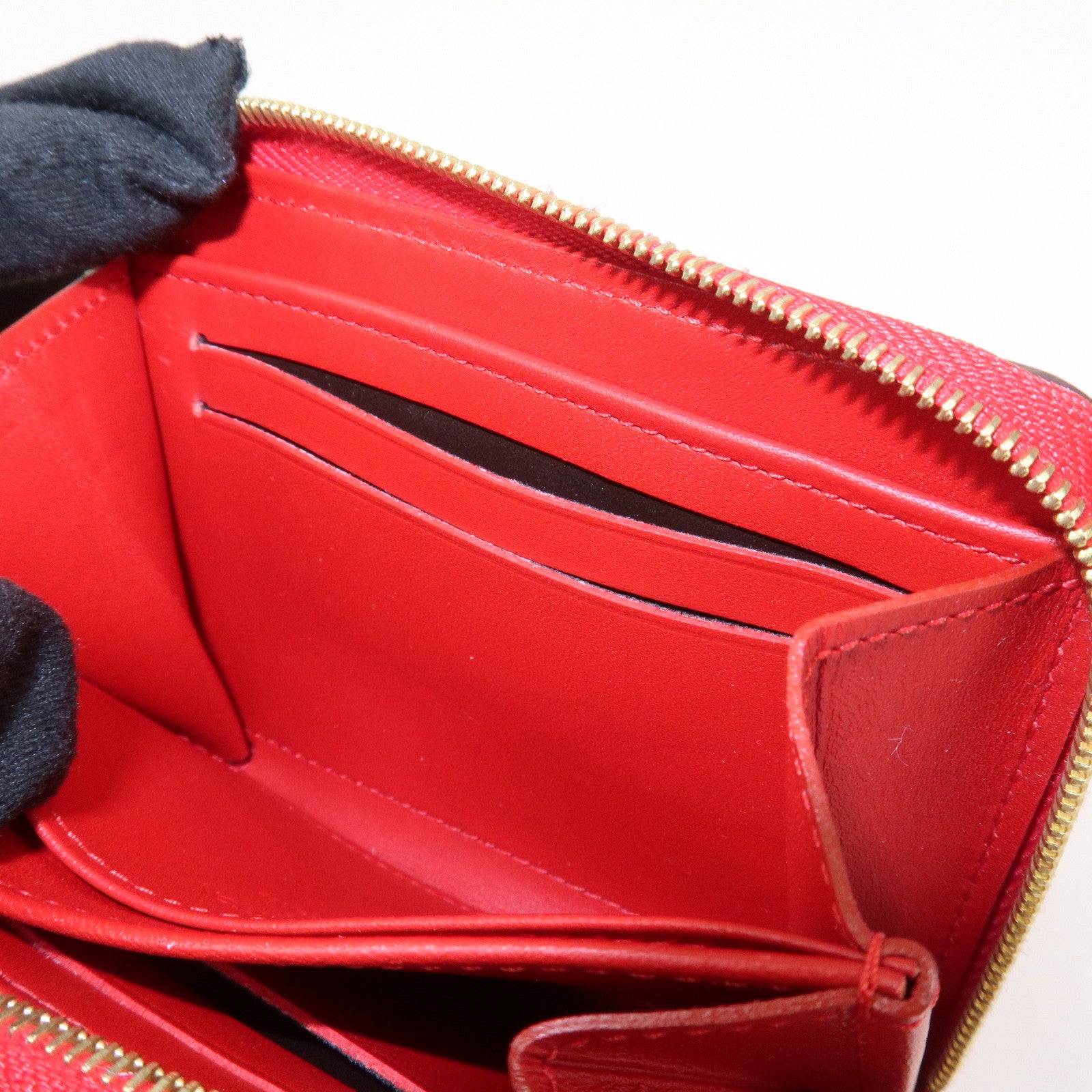 Louis Vuitton Vernis Leather Zippy Coin Purse Wallet Cerise M90202