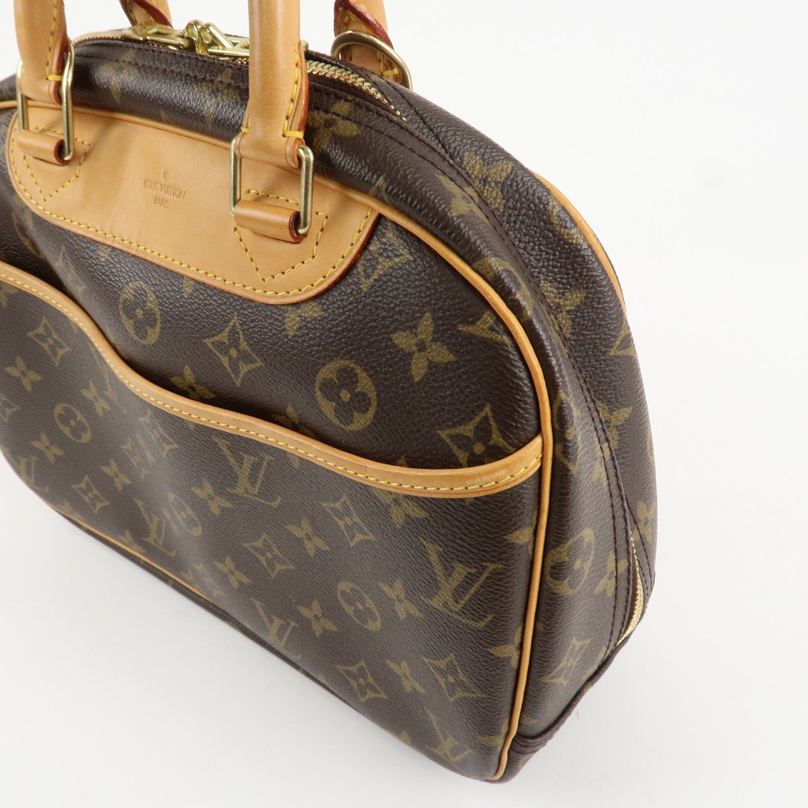 Louis Vuitton Monogram Trueville Hand Bag Brown M42228 Used