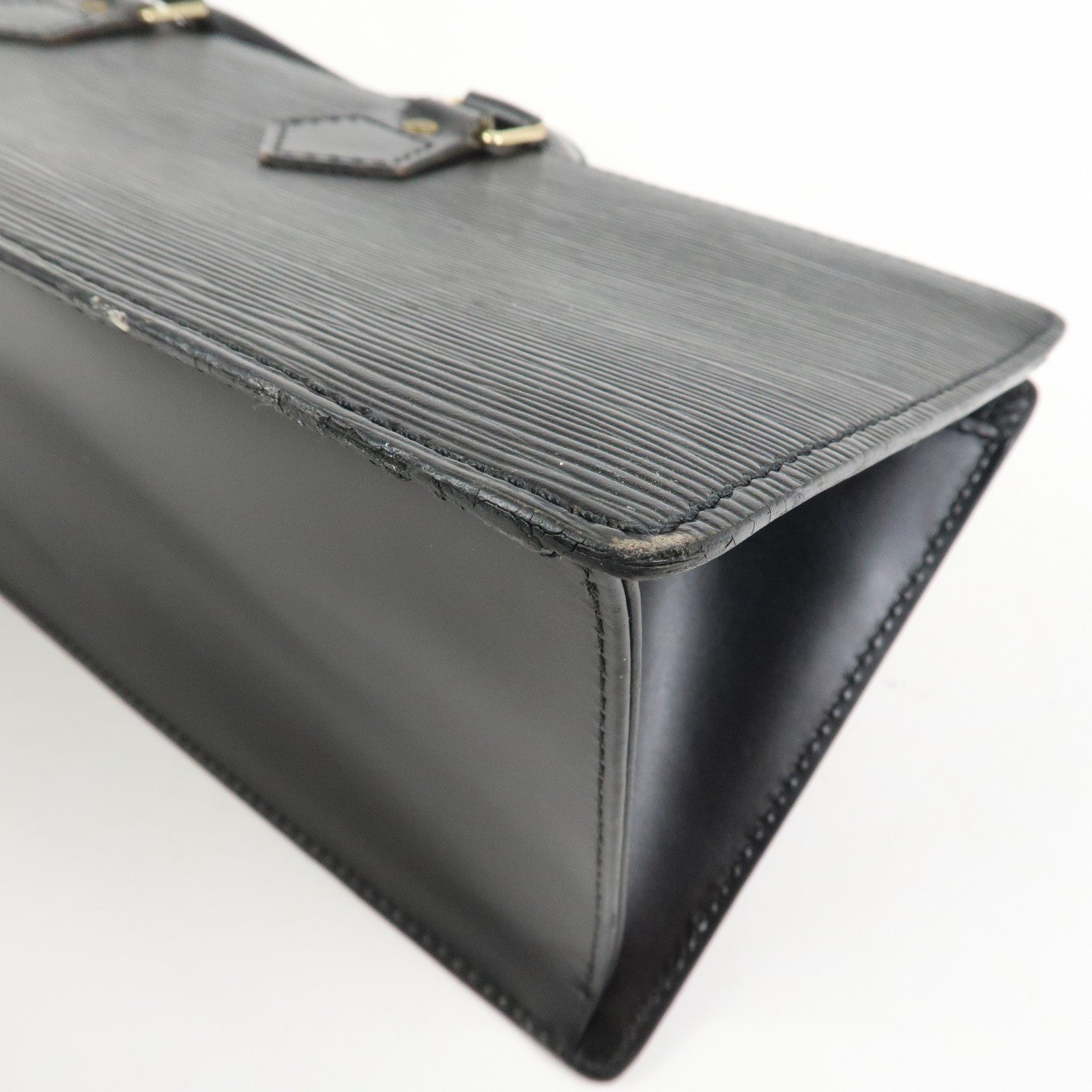 Louis Vuitton Epi Leather Sac Triangle Hand Bag Noir Black M52092