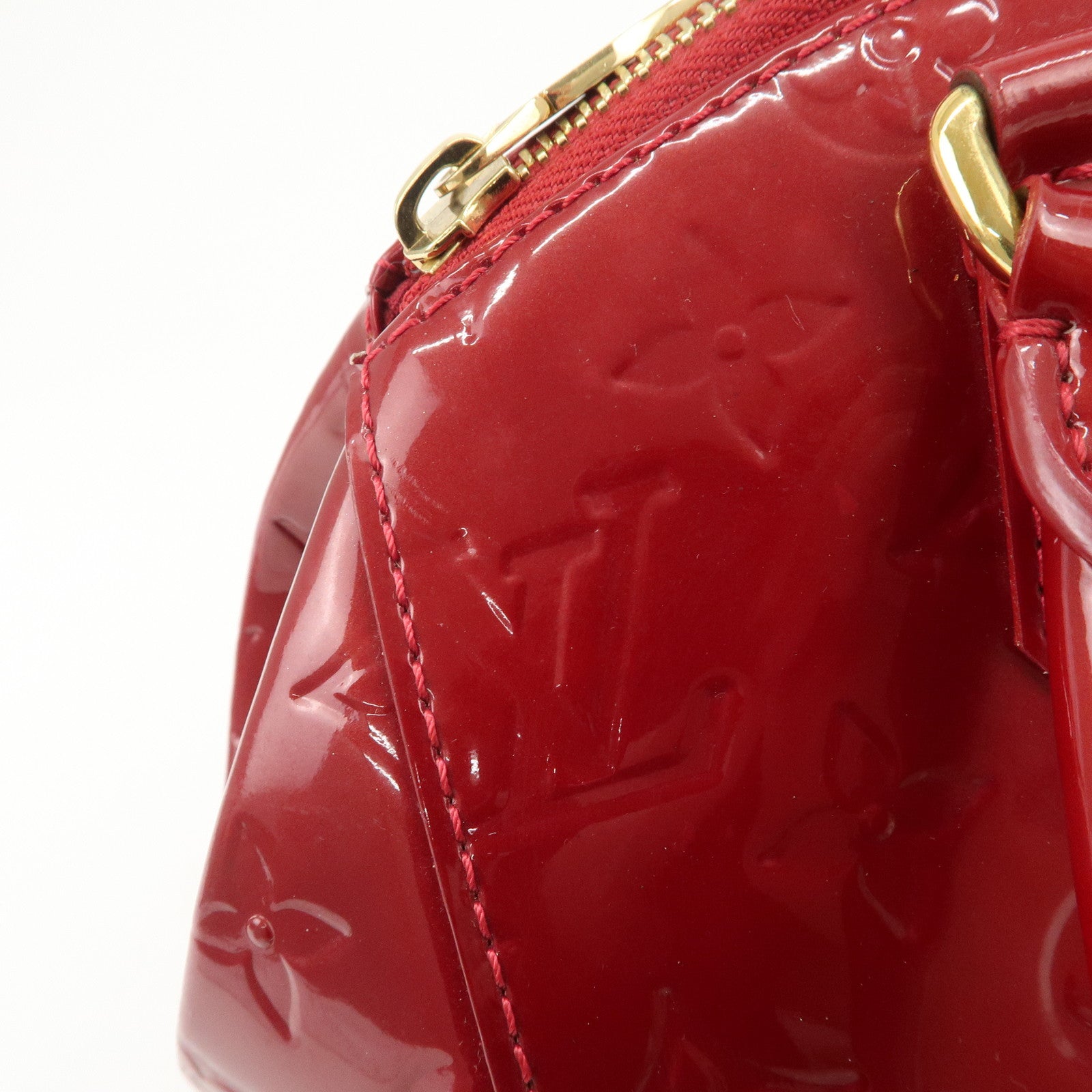 Louis Vuitton Monogram Vernis Sherwood PM Shoulder Bag Red M91494