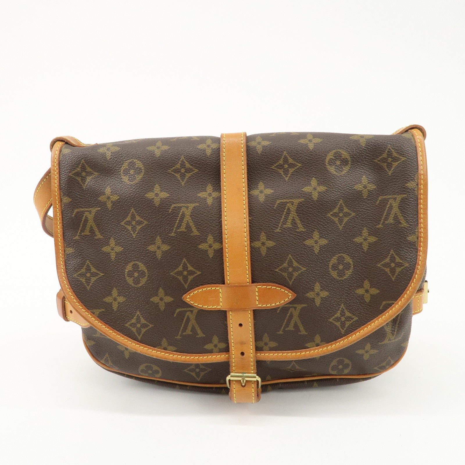 Louis Vuitton Monogram Saumur 30 Shoulder Bag Brown M42256 Used