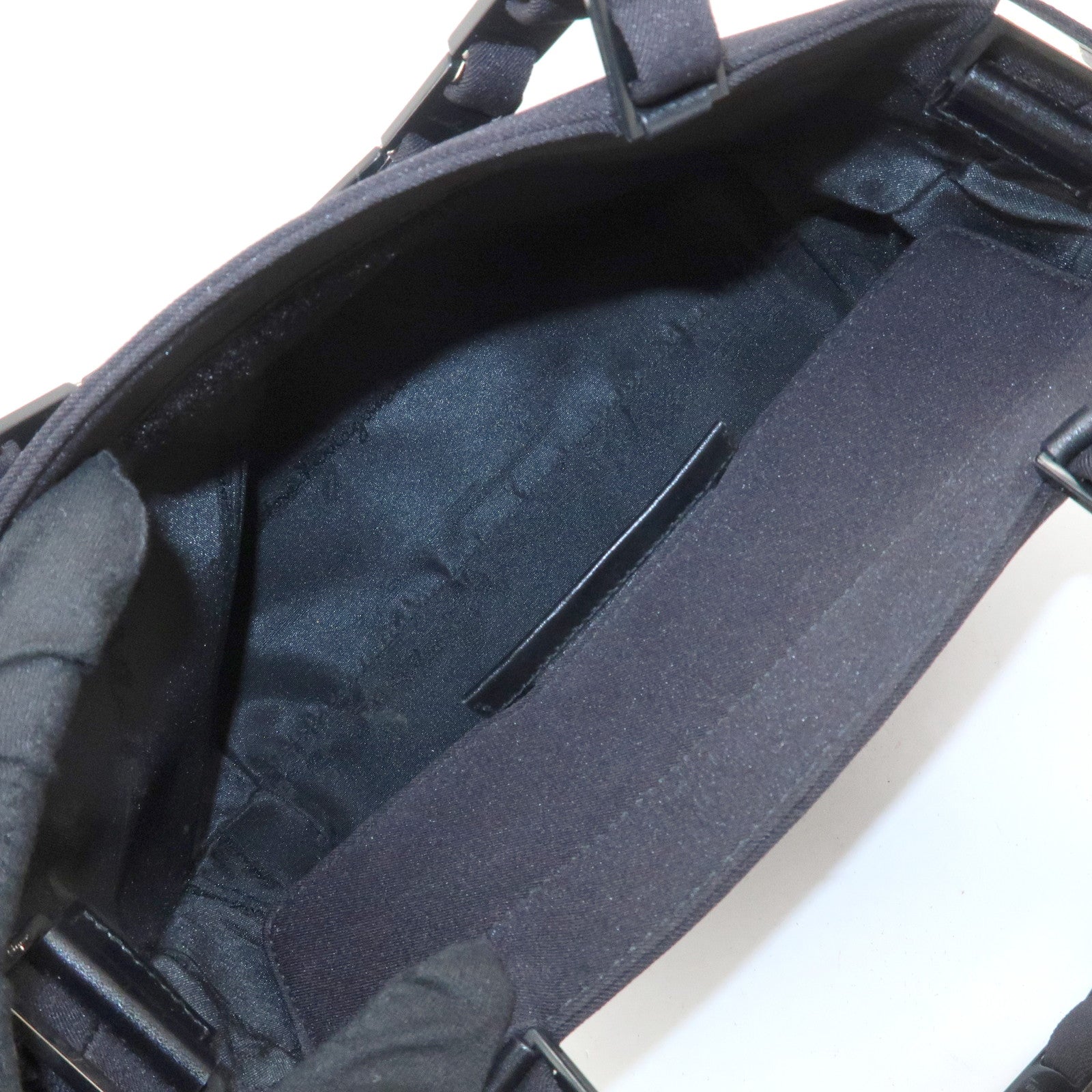 Ferragamo Logo Nylon Hand Bag Shoulder Bag Black