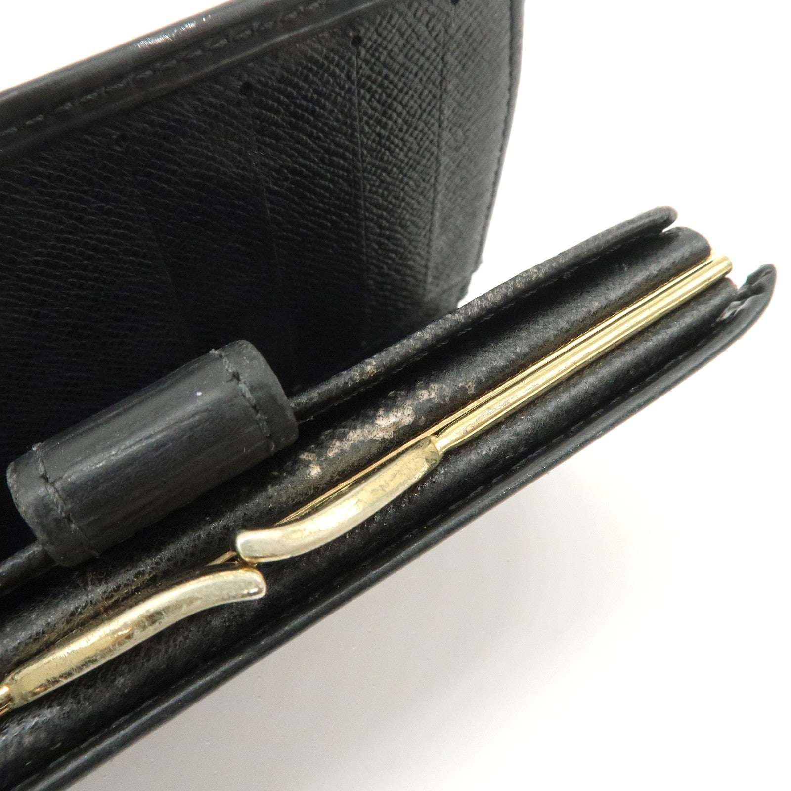 Louis Vuitton Epi Set of 2 Long Wallet Noir Cassis M63242 M6364K Used