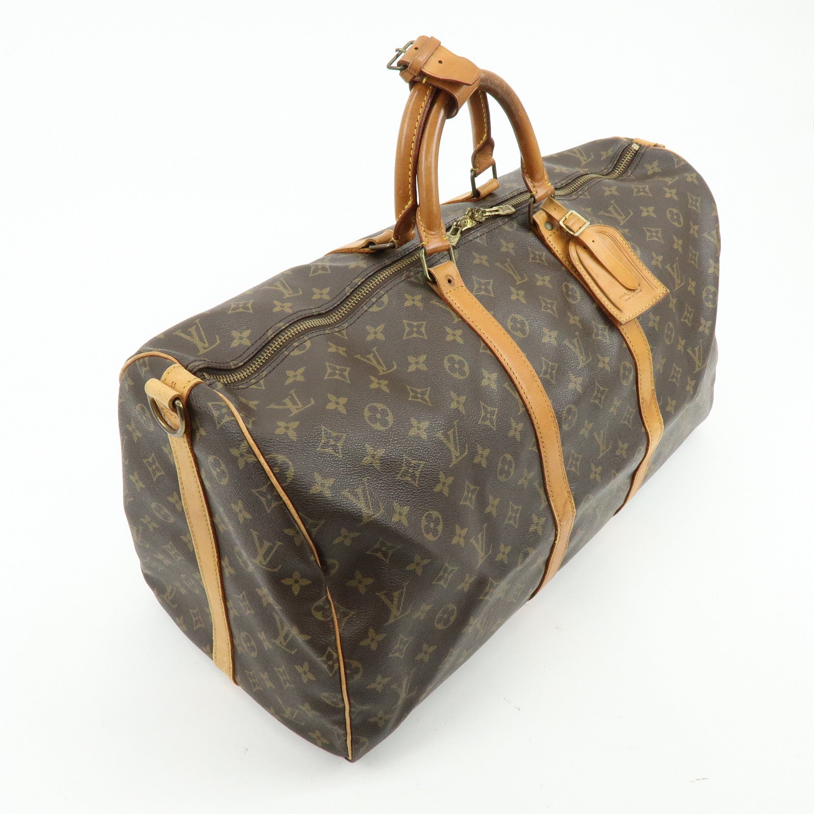 Louis Vuitton Monogram Keep All Bandouliere 55 Boston Bag M41414