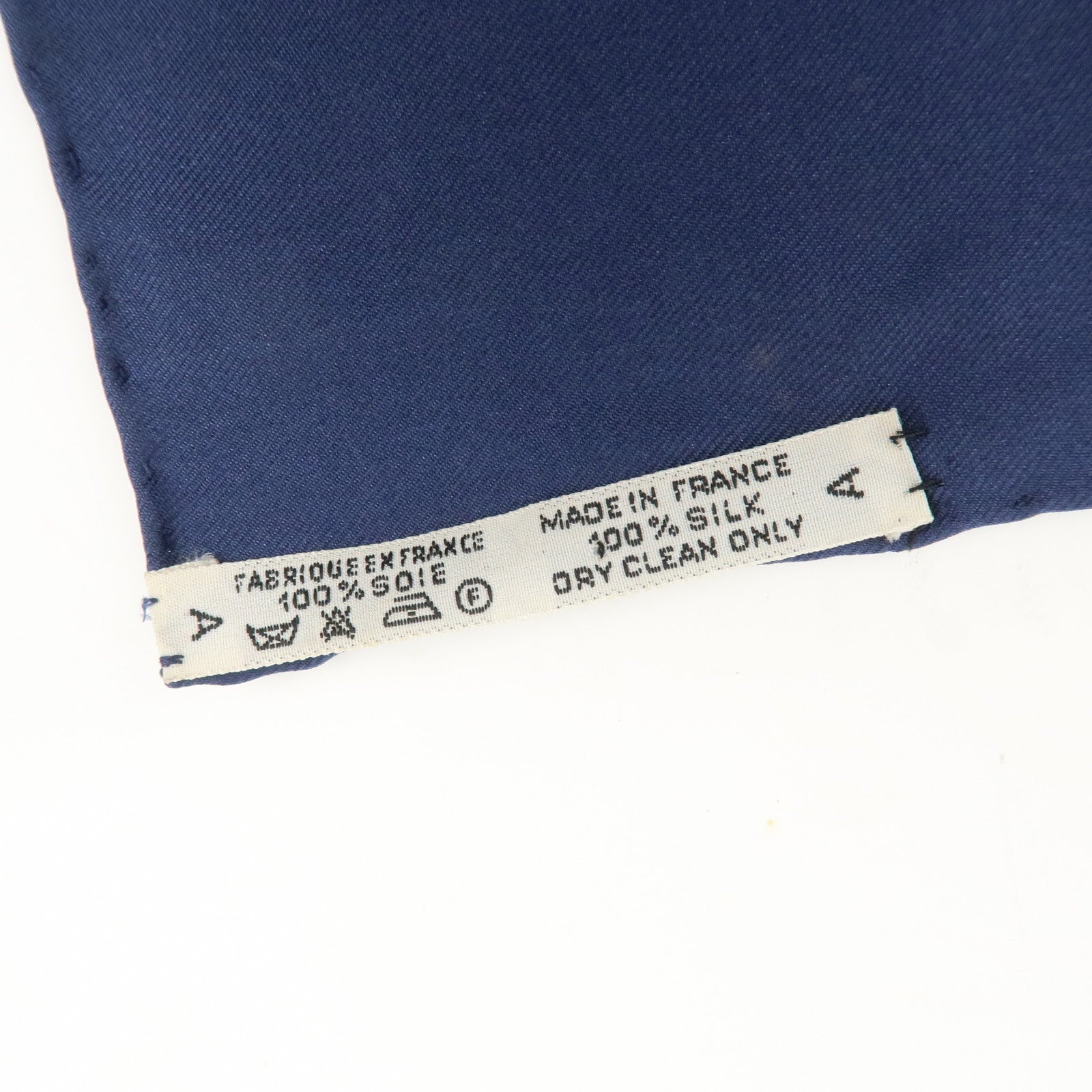 HERMES Carre 90 Silk 100% Scarf SPRINGS Navy