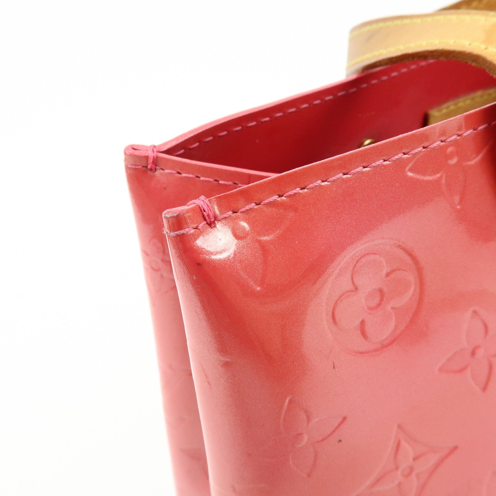 Louis Vuitton Monogram Vernis Reade PM Hand Bag Framboise M9132F