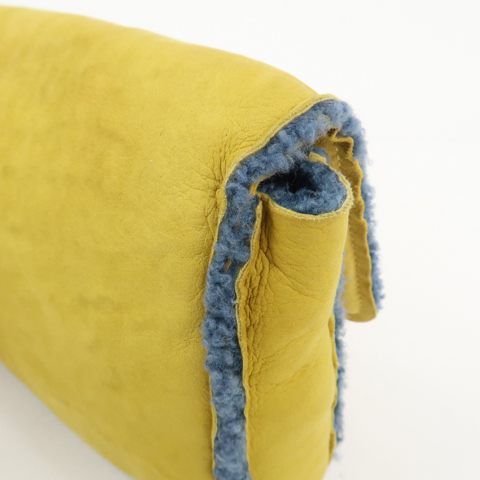 CHANEL COCO Mark Mouton Clutch Bag Yellow Blue
