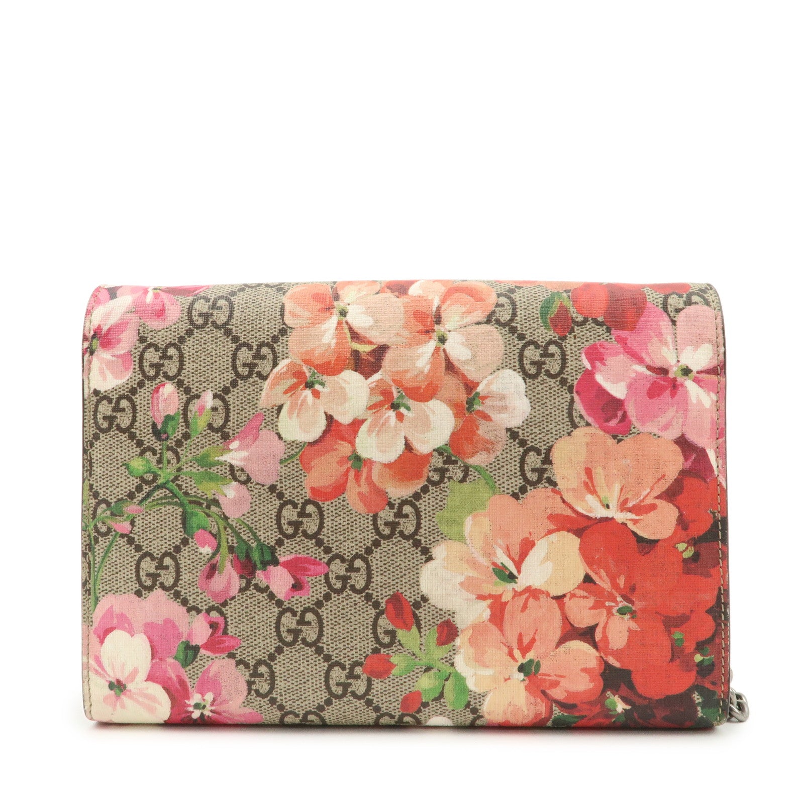 GUCCI Dionysus GG Supreme Chain Shoulder Bag Flower Beige 401231