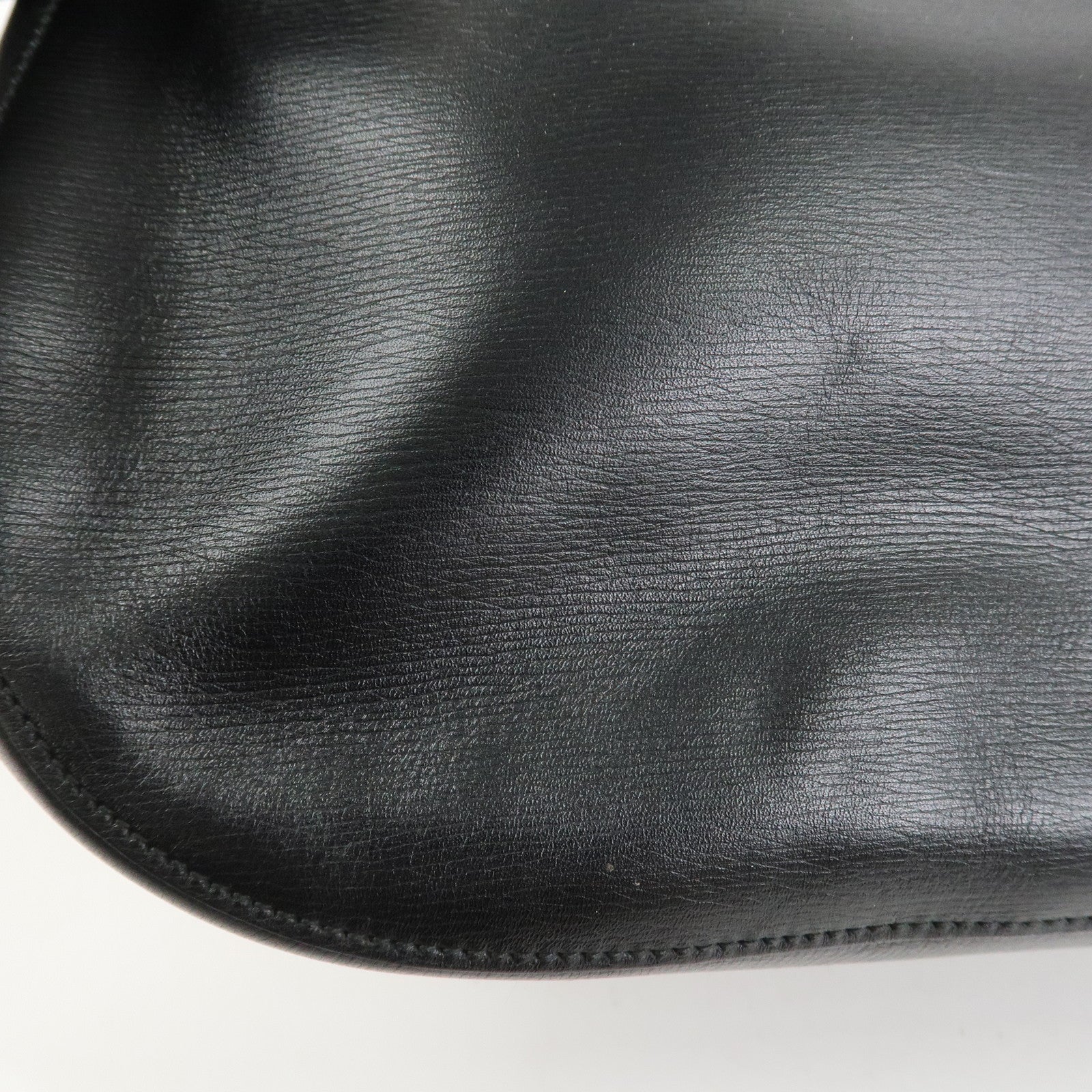 GUCCI Bamboo Leather Shoulder Bag Hand Bag Black 001.3760