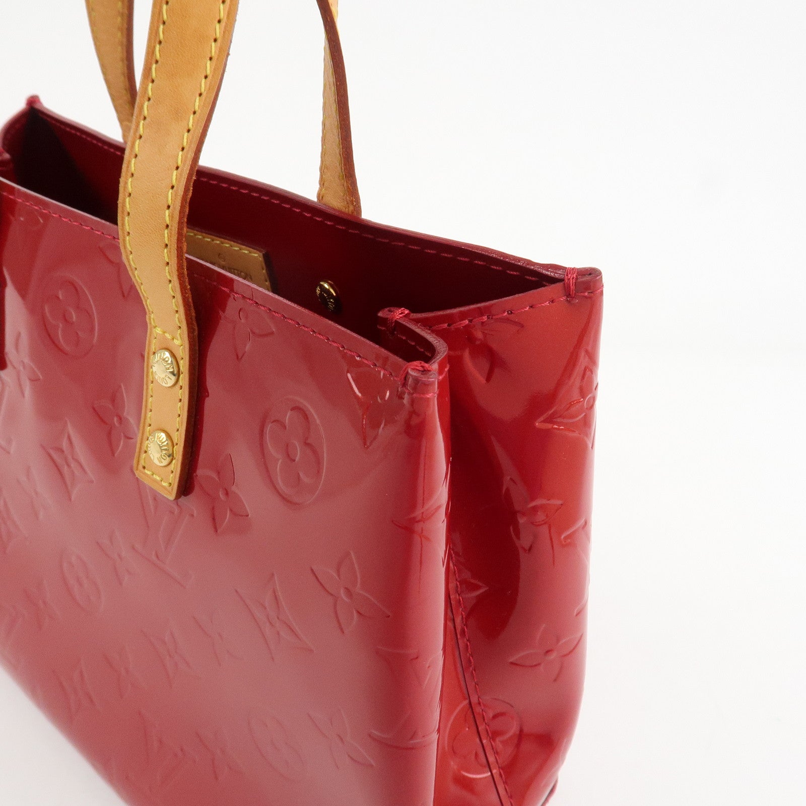 Louis Vuitton Monogram Vernis Lead PM Hand Bag Red M91990
