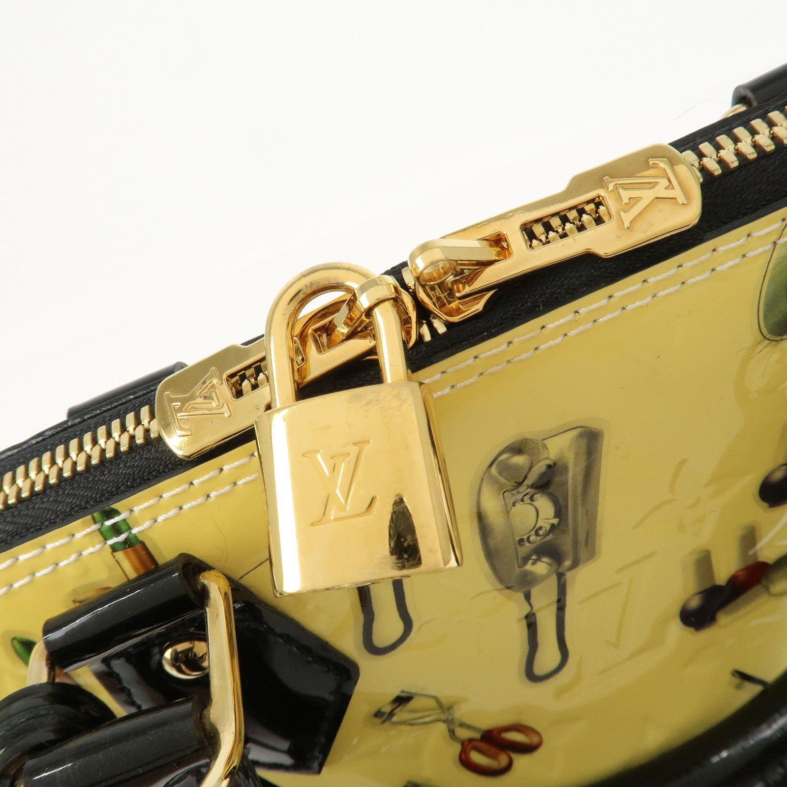 Louis Vuitton Monogram Vernis Sticker Alma PM Hand Bag M50466