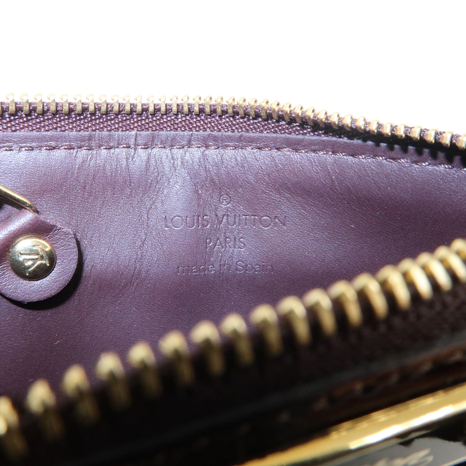 Louis Vuitton Vernis Pochette Cles NM Coin Case Amarante M93557