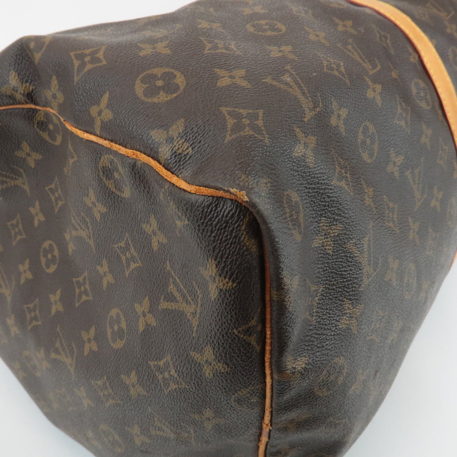 Louis Vuitton Monogram Keep All 60 Boston Bag Hand Bag Brown M41422 Used