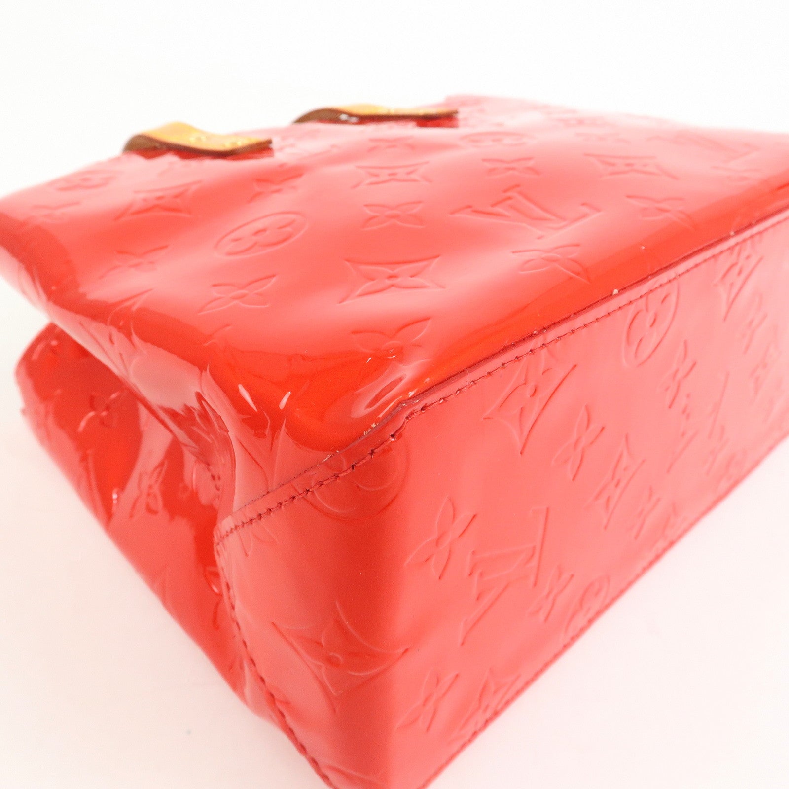 Louis Vuitton Monogram Vernis Lead PM Hand Bag Rouge M91088