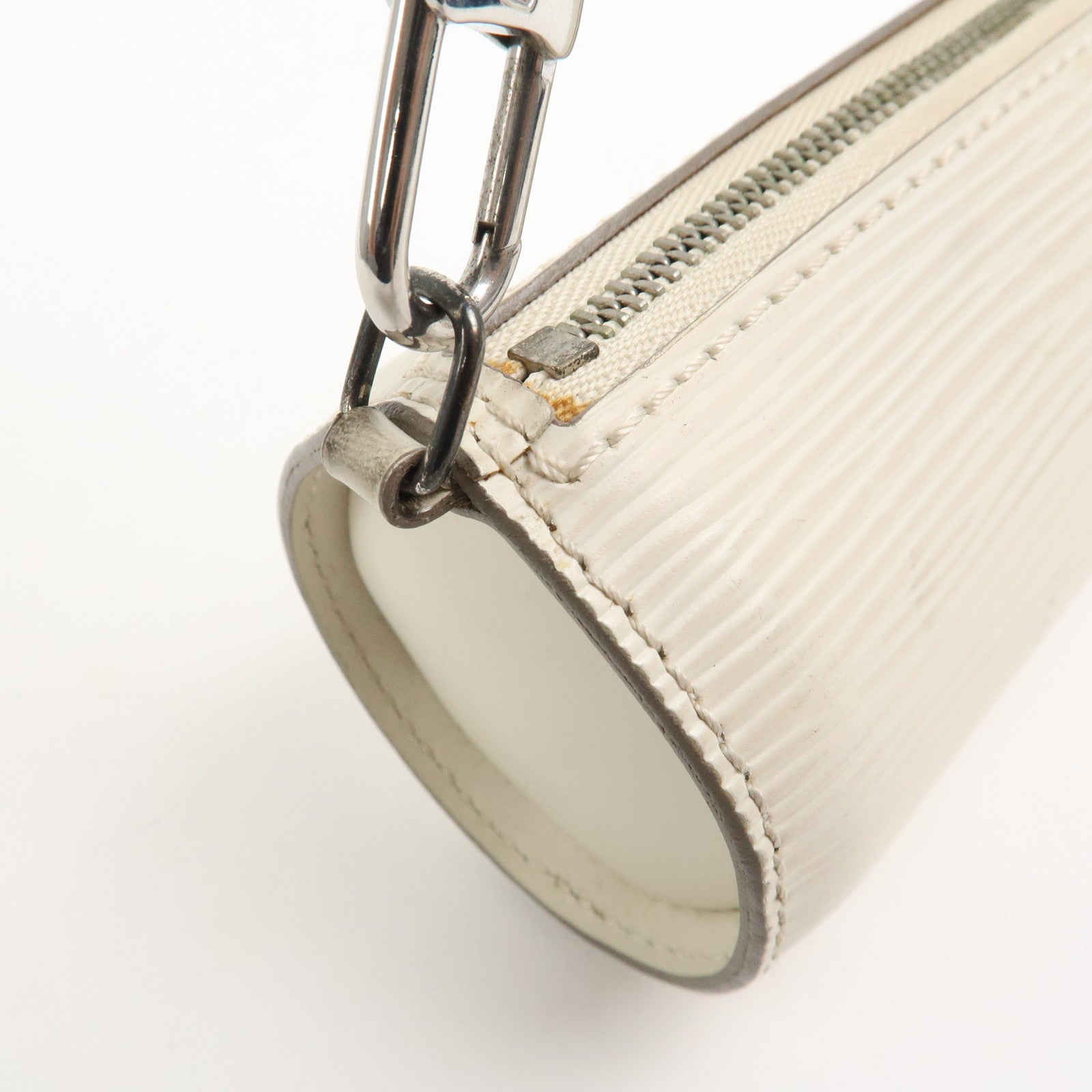 Louis Vuitton Epi Leather Mini Pouch For Soufflot Bag Yvoire White