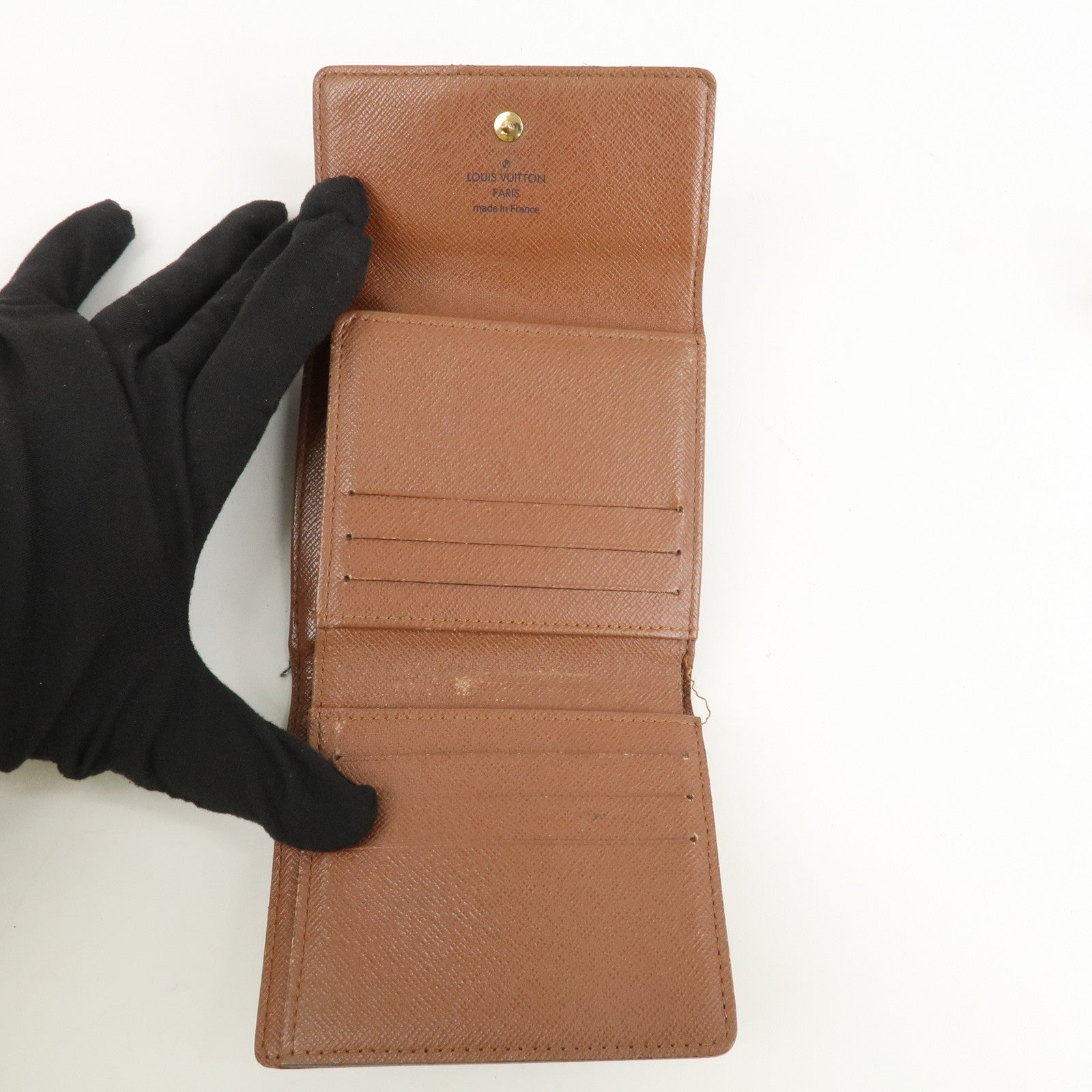 Louis Vuitton Monogram Porte Monnaie Billet Carte Credit M61652 Used