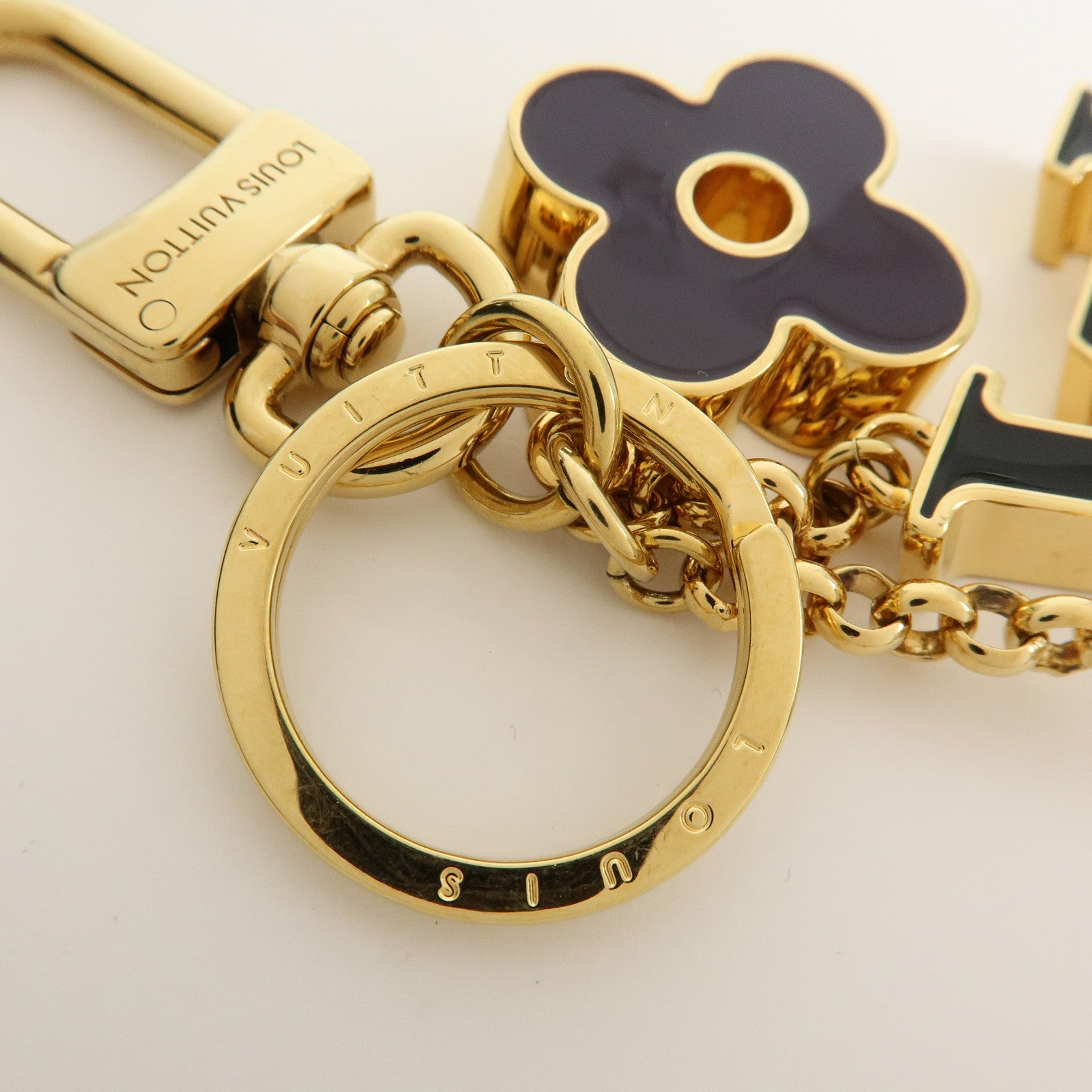 Louis Vuitton Fleur de Monogram Metal Bag Charm Key Charm M01652