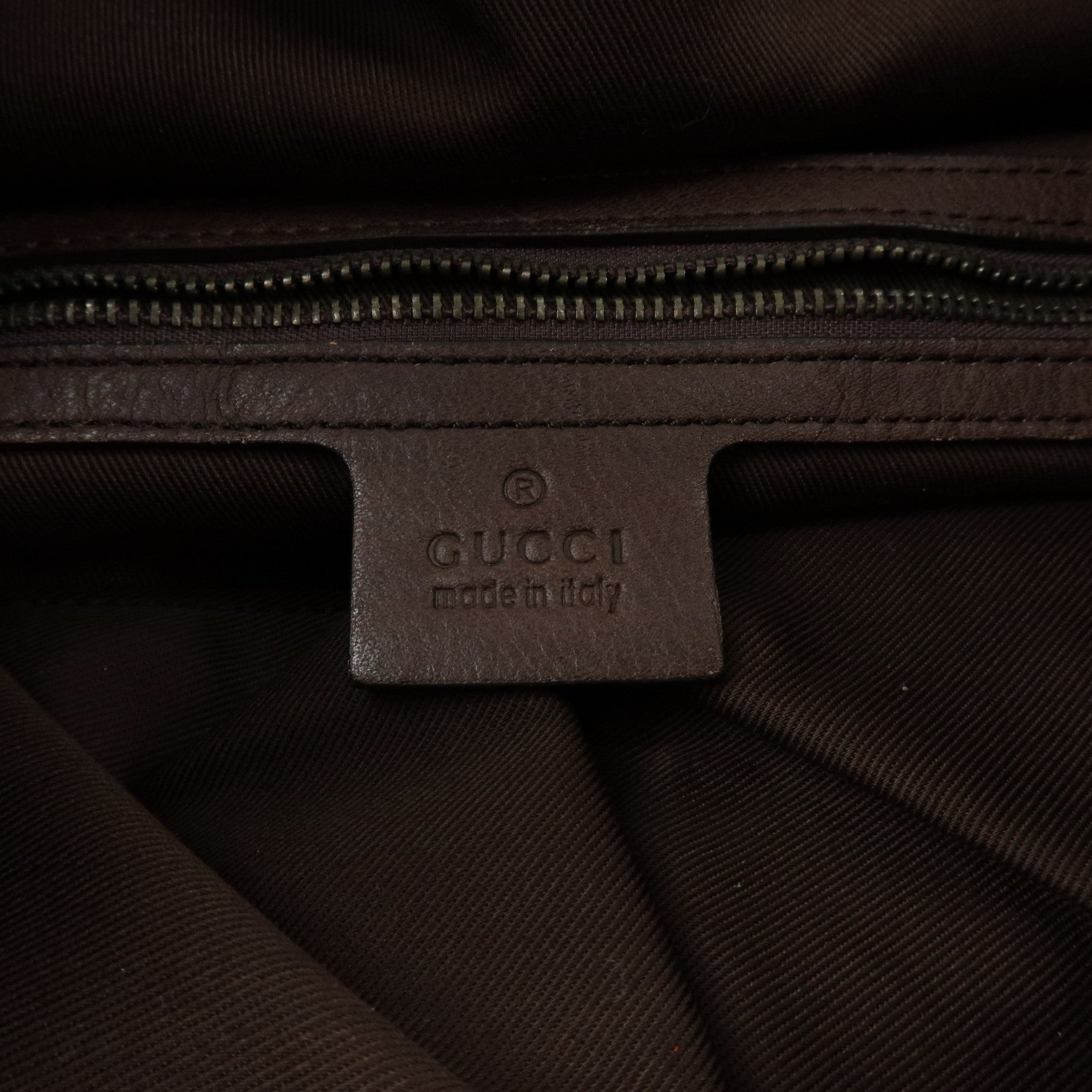 GUCCI Interlocking G Guccissima Leather Shoulder Bag Brown 223951