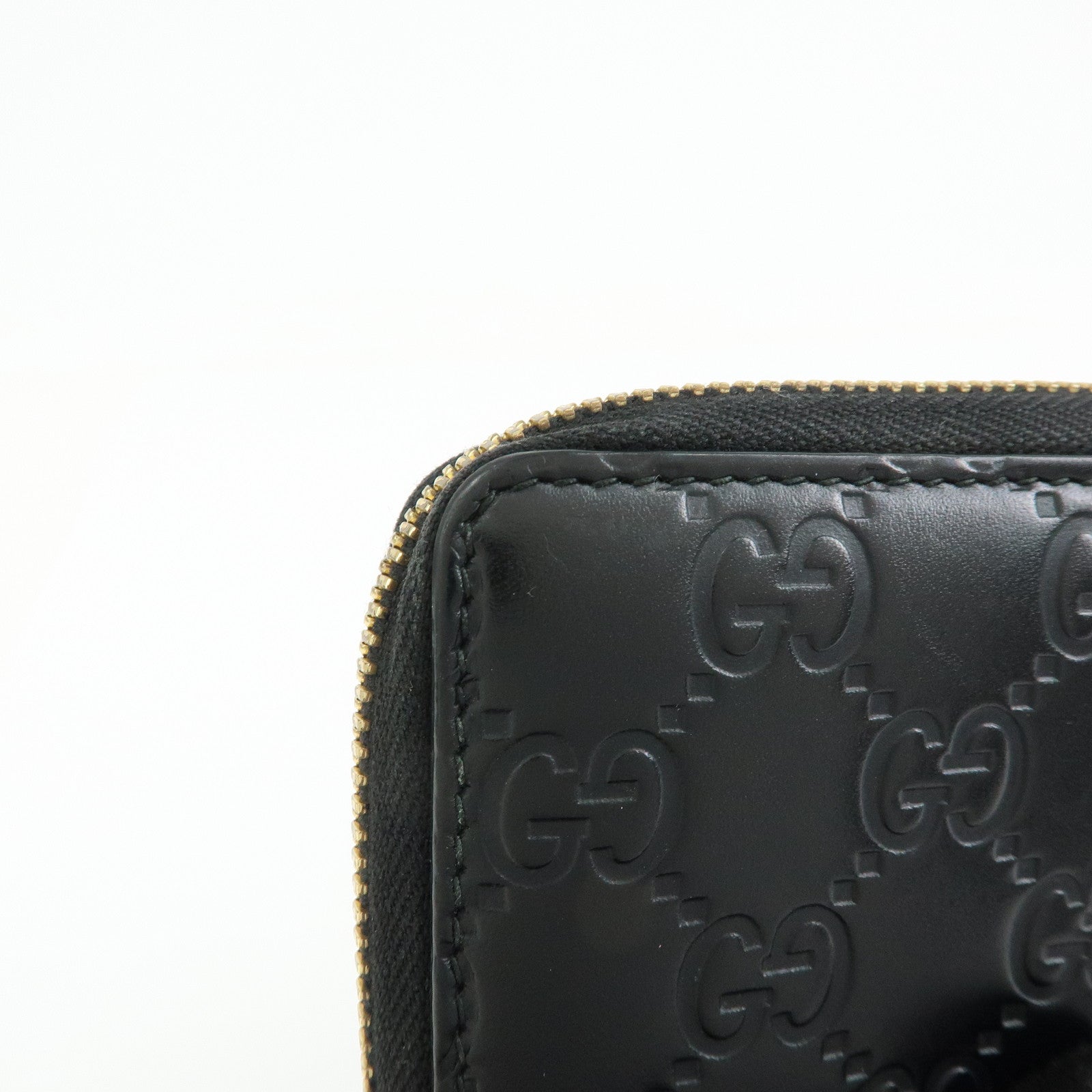 GUCCI Guccissima Leather Zip Around Coin Case Card Holder 447939