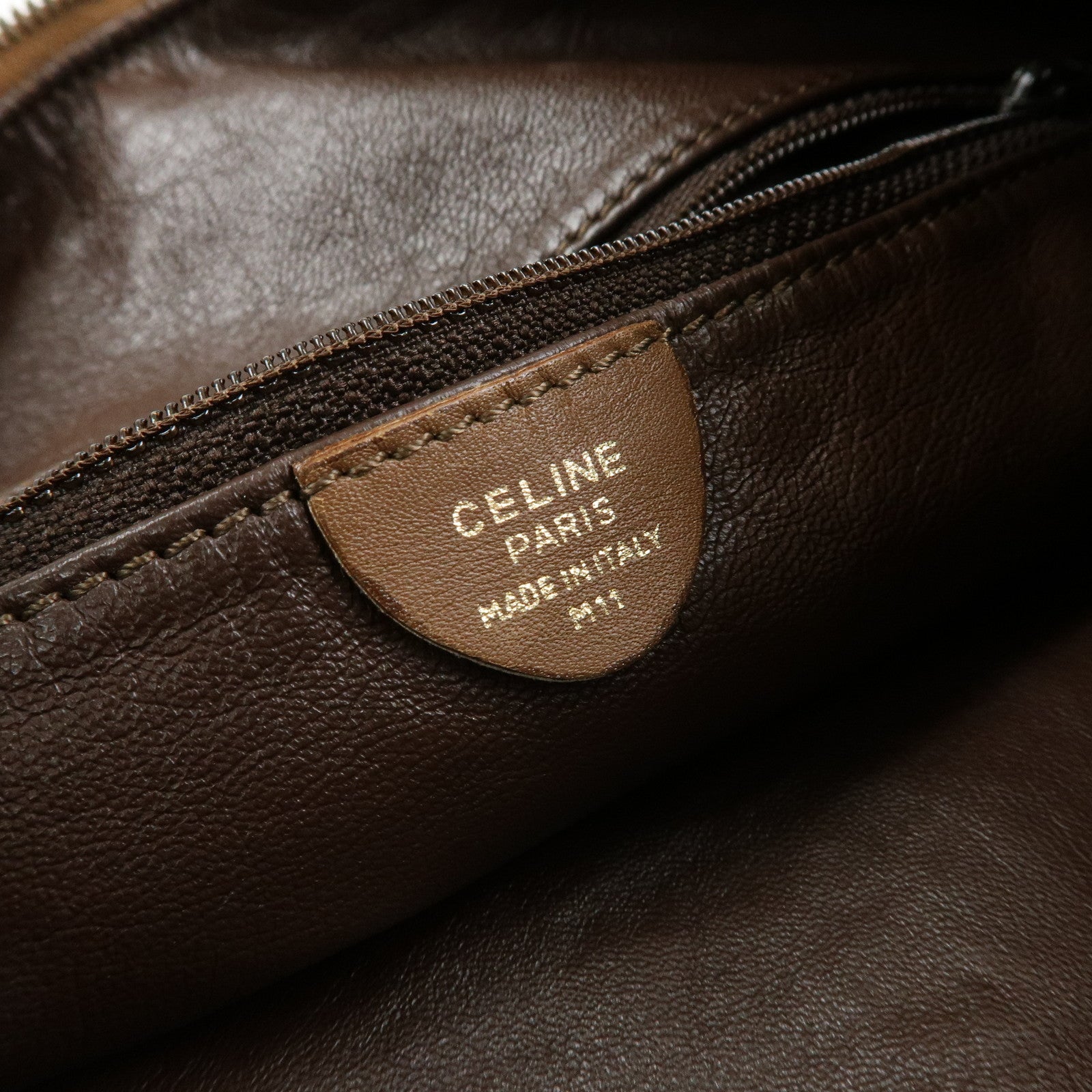 CELINE Patchwork Suede Shoulder Bag Crossbody Bag Brown Multicolor
