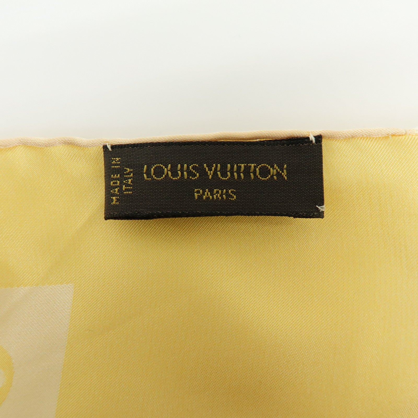 Louis Vuitton Monogram Echarpe Capri Silk 100% Scarf Orange