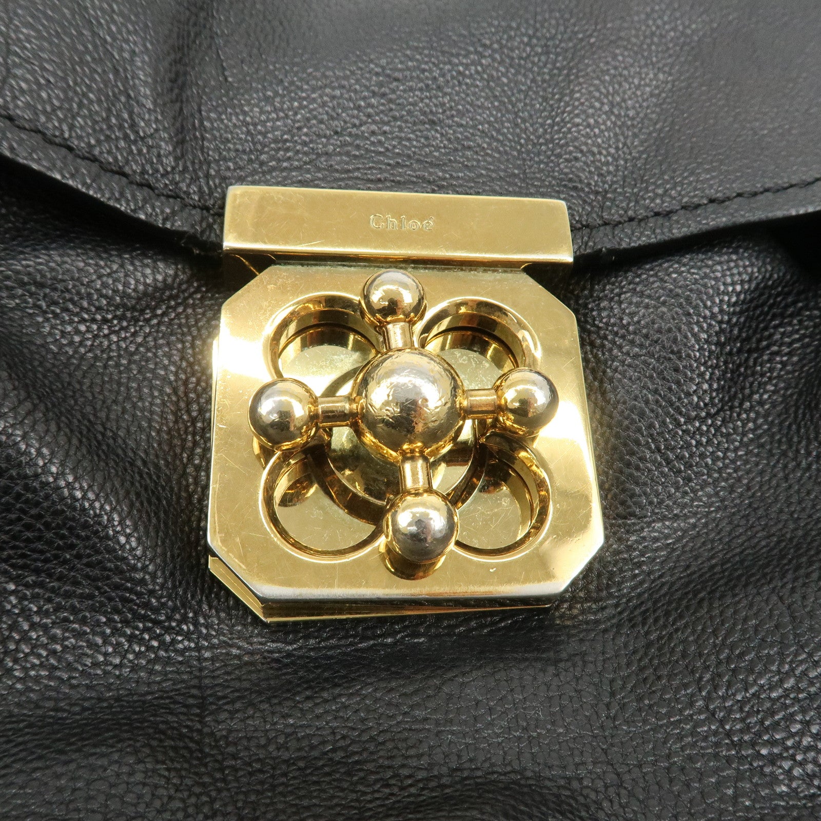 Chloe Elsie Leather 2Way Bag Shoulder Bag Hand Bag Black