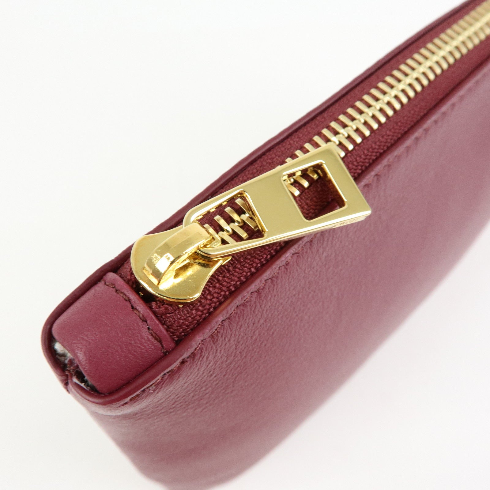 LOEWE Nappa Leather Clutch Bag Pouch Purple