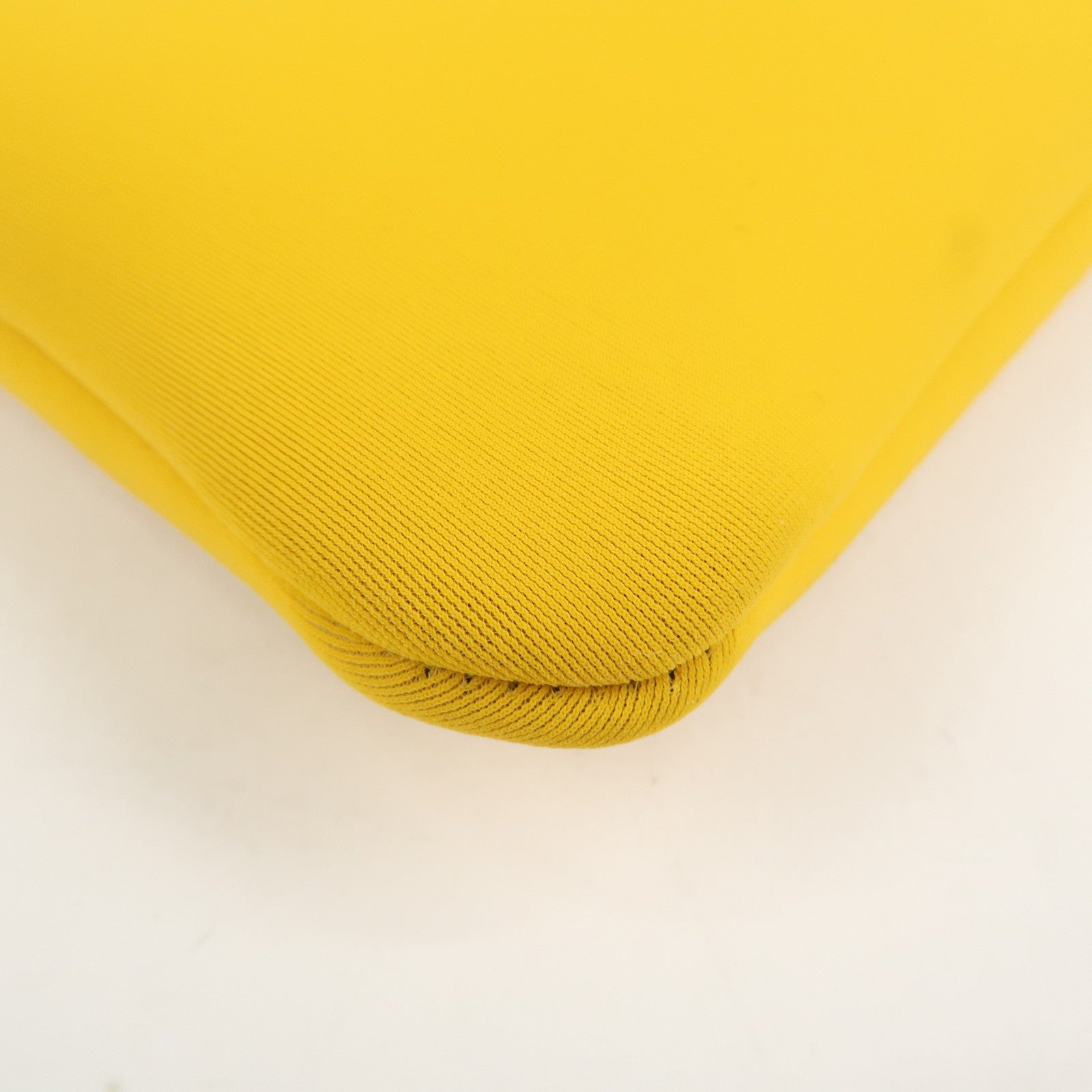 HERMES Neoprene Leather Neobain PM Pouch Cosmetic Pouch Yellow