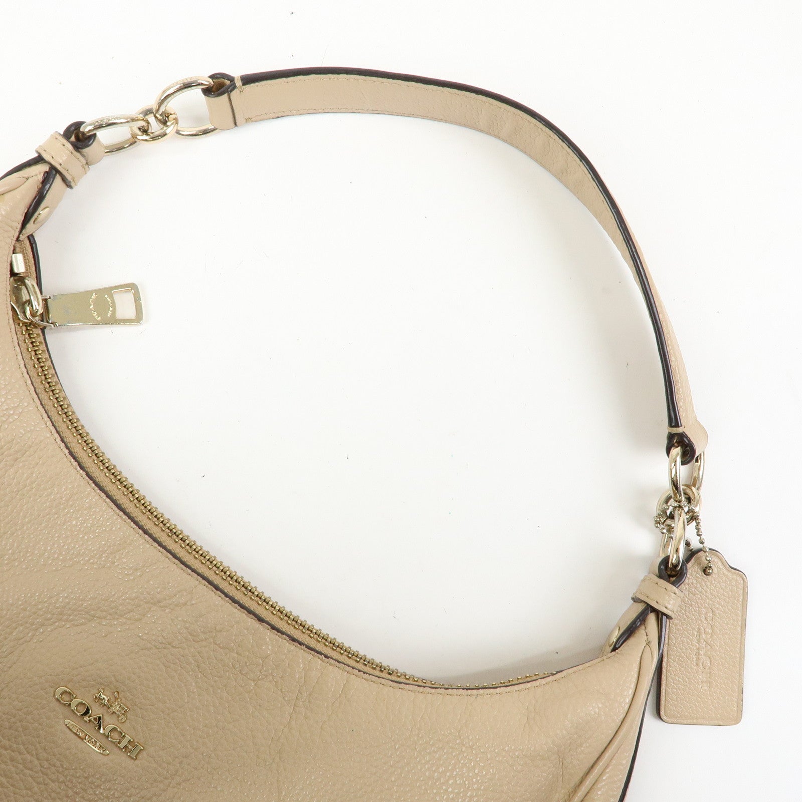 COACH Harley Set of 4 Leather Suede Rattan Shoulder Bag Brown Beige