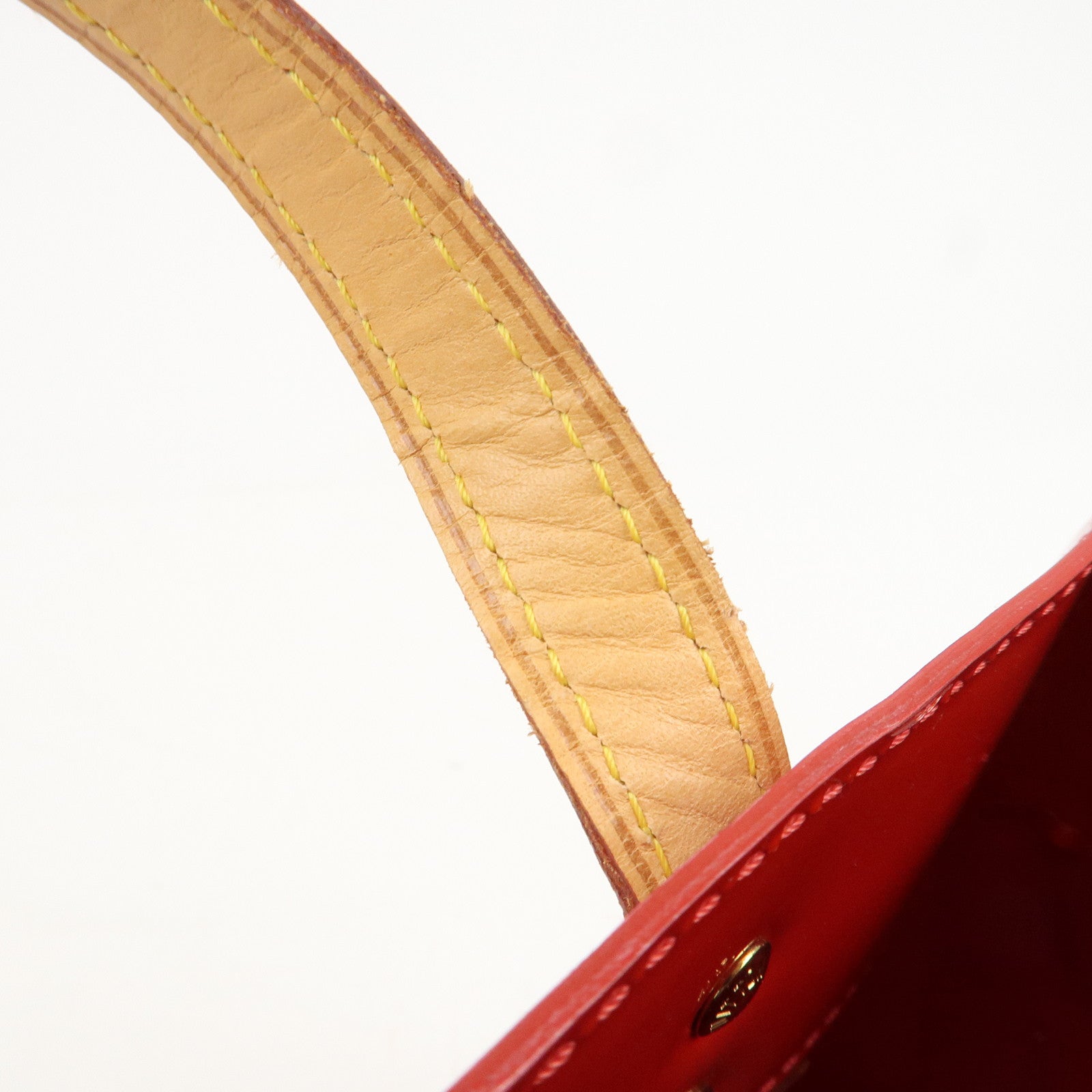 Louis Vuitton Monogram Vernis Leather Lead PM Hand Bag Rouge M91088
