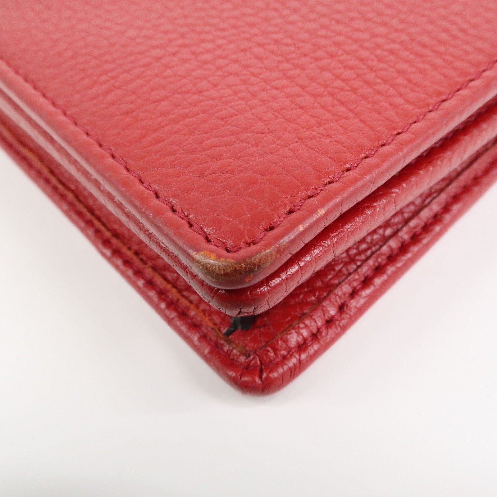 GUCCI SOHO Interlocking G Leather Chain Shoulder Bag Wallet 598211