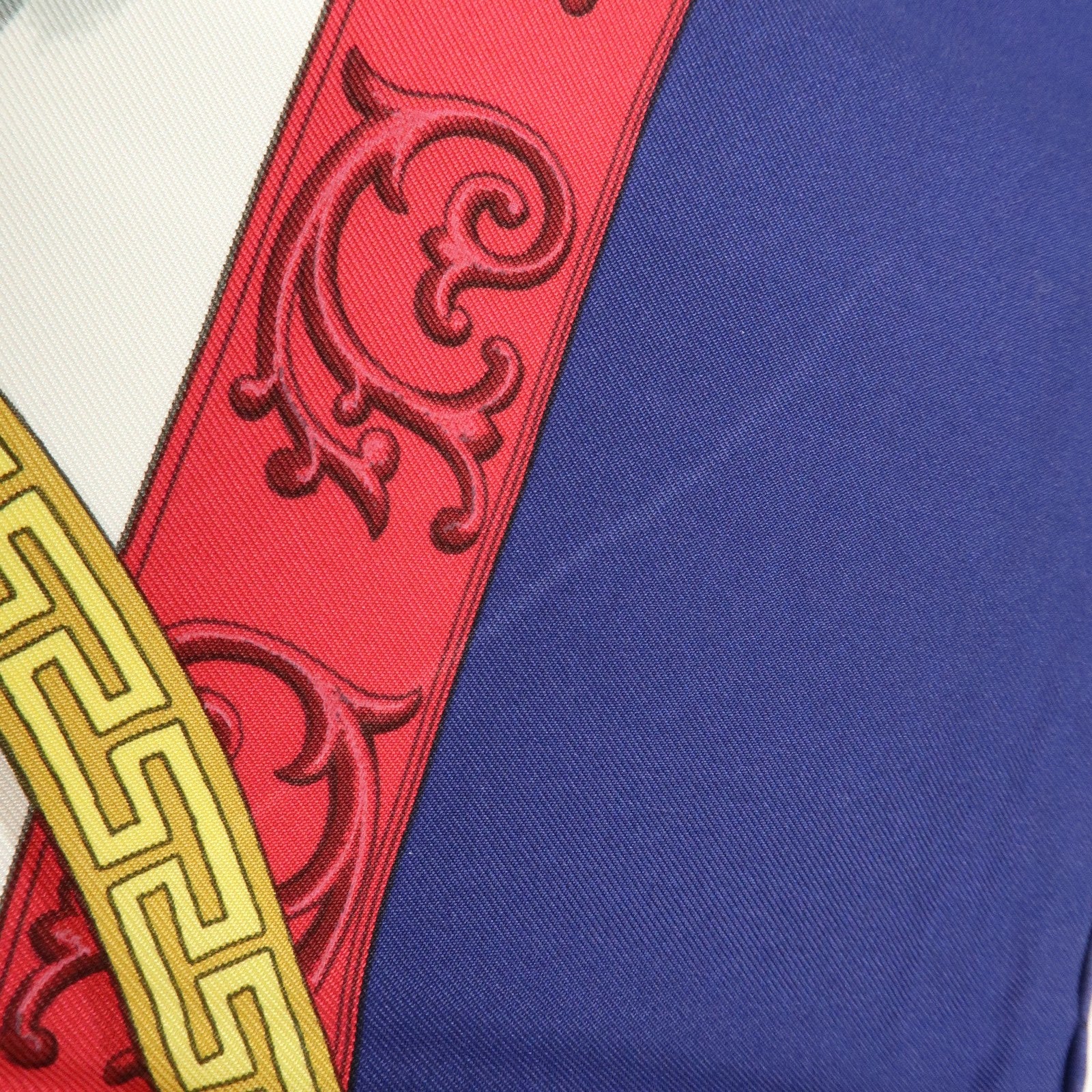 HERMES Carre 90 Silk 100% Scarf CHARREADA Navy White