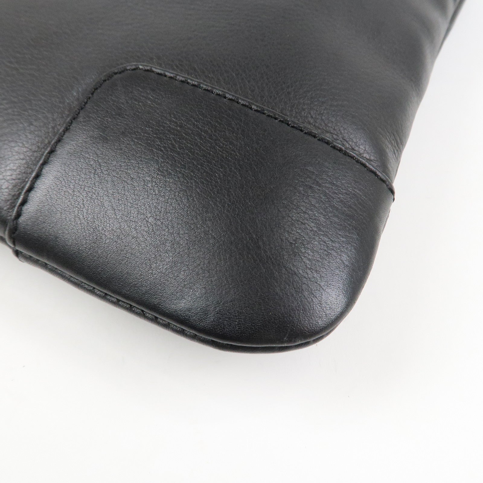 LOEWE Anagram Leather Shoulder Bag Crossbody Bag Black