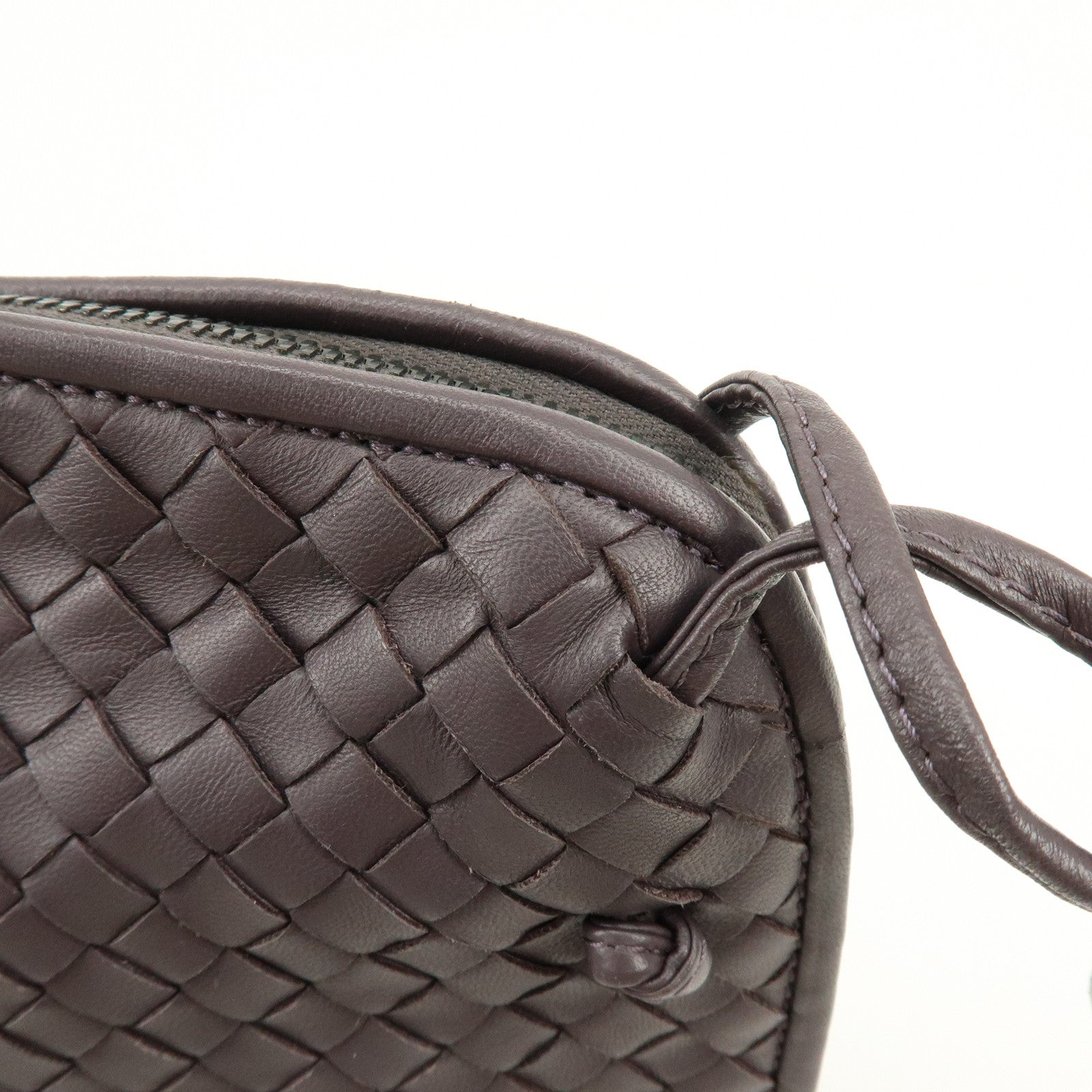 BOTTEGA VENETA Intrecciato Leather Shoulder Bag Brown 245355