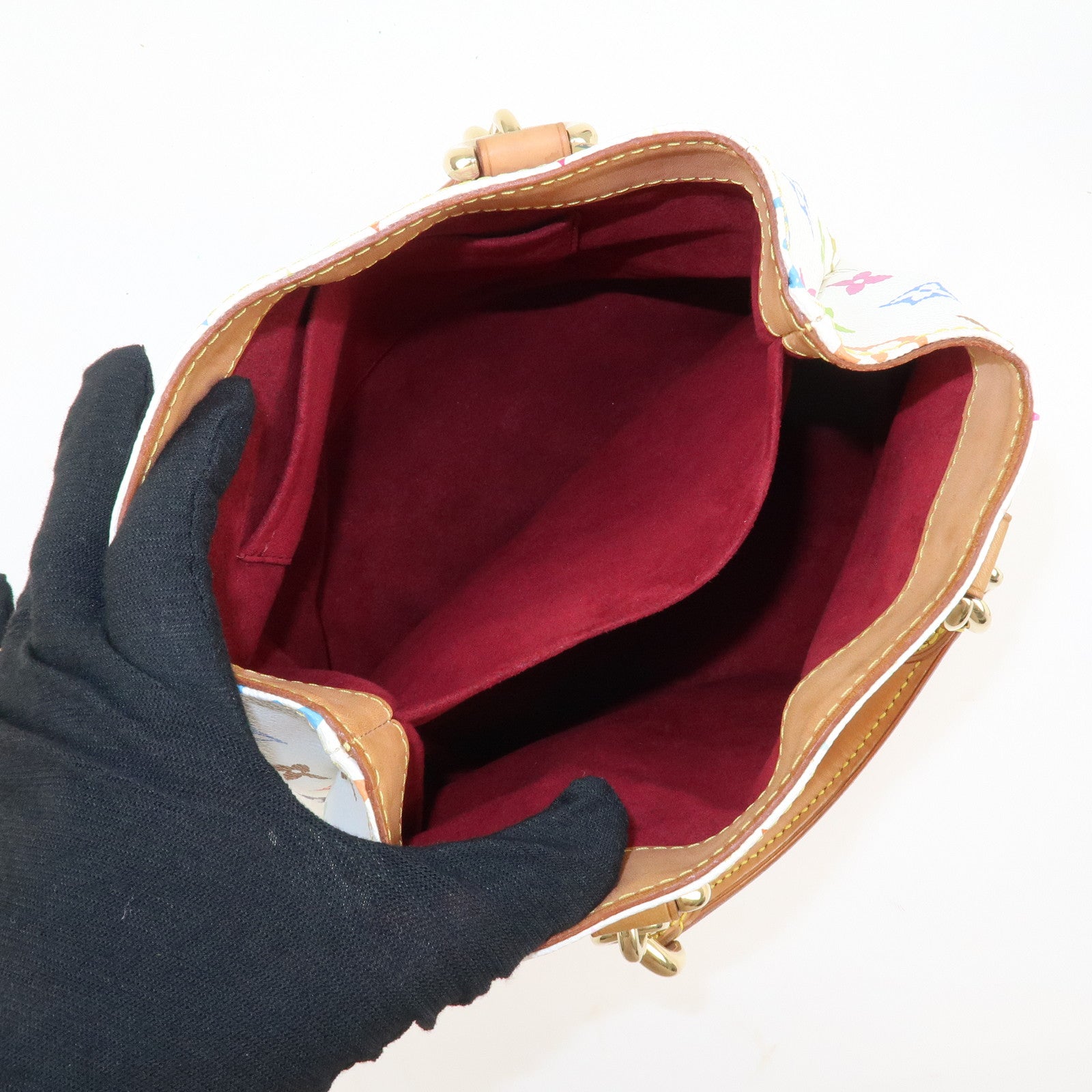 Louis Vuitton Monogram Multicolor Audra Hand Bag Blanc M40047 Used