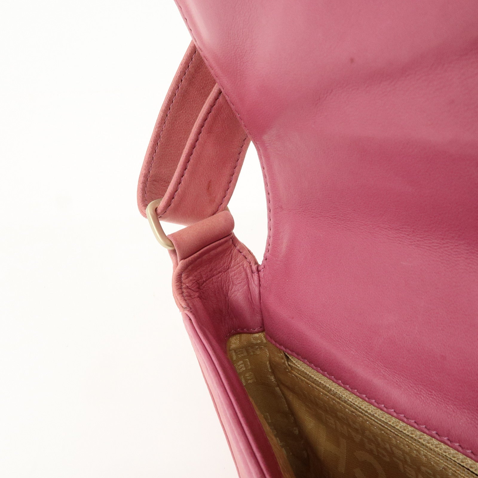 CHANEL COCO Mark Chocolate Bar Lamb Skin Shoulder Bag Pink