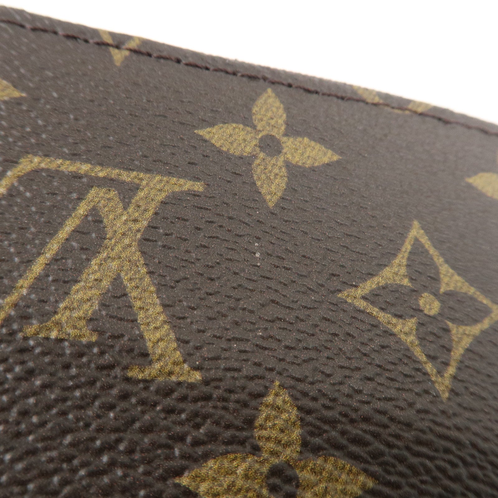 Louis Vuitton Monogram Pouch For Neverfull MM Brown Fuchsia Used