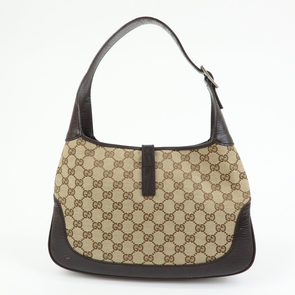 GUCCI Sherry Jackie GG Canvas Leather Shoulder Bag Hand Bag 00963