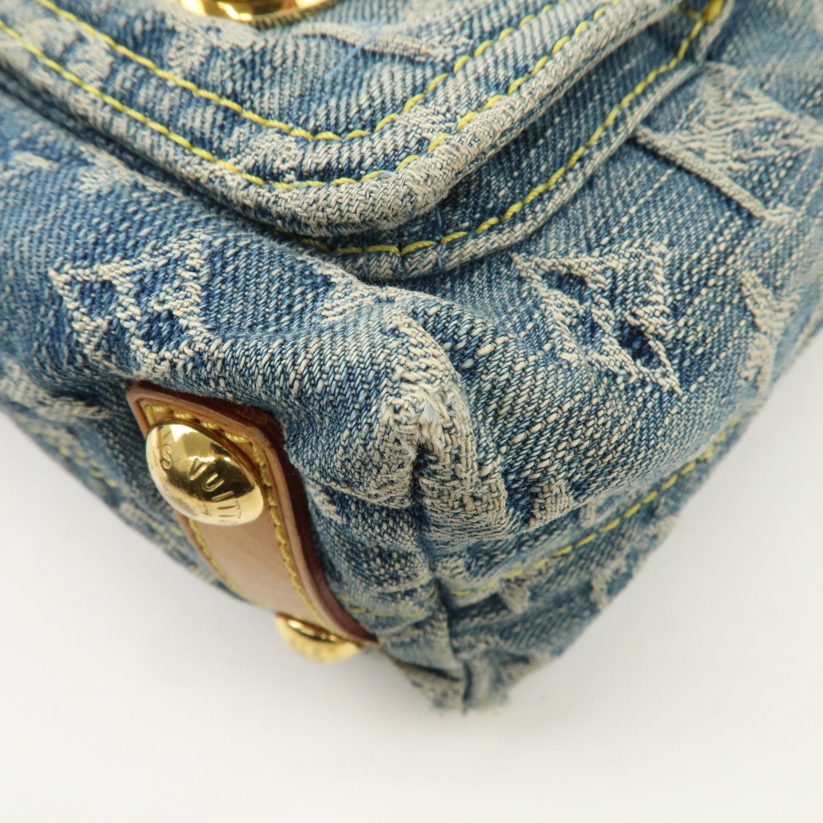 Louis Vuitton Monogram Denim Baggy PM 2Way Bag Shoulder Bag M95049 Used