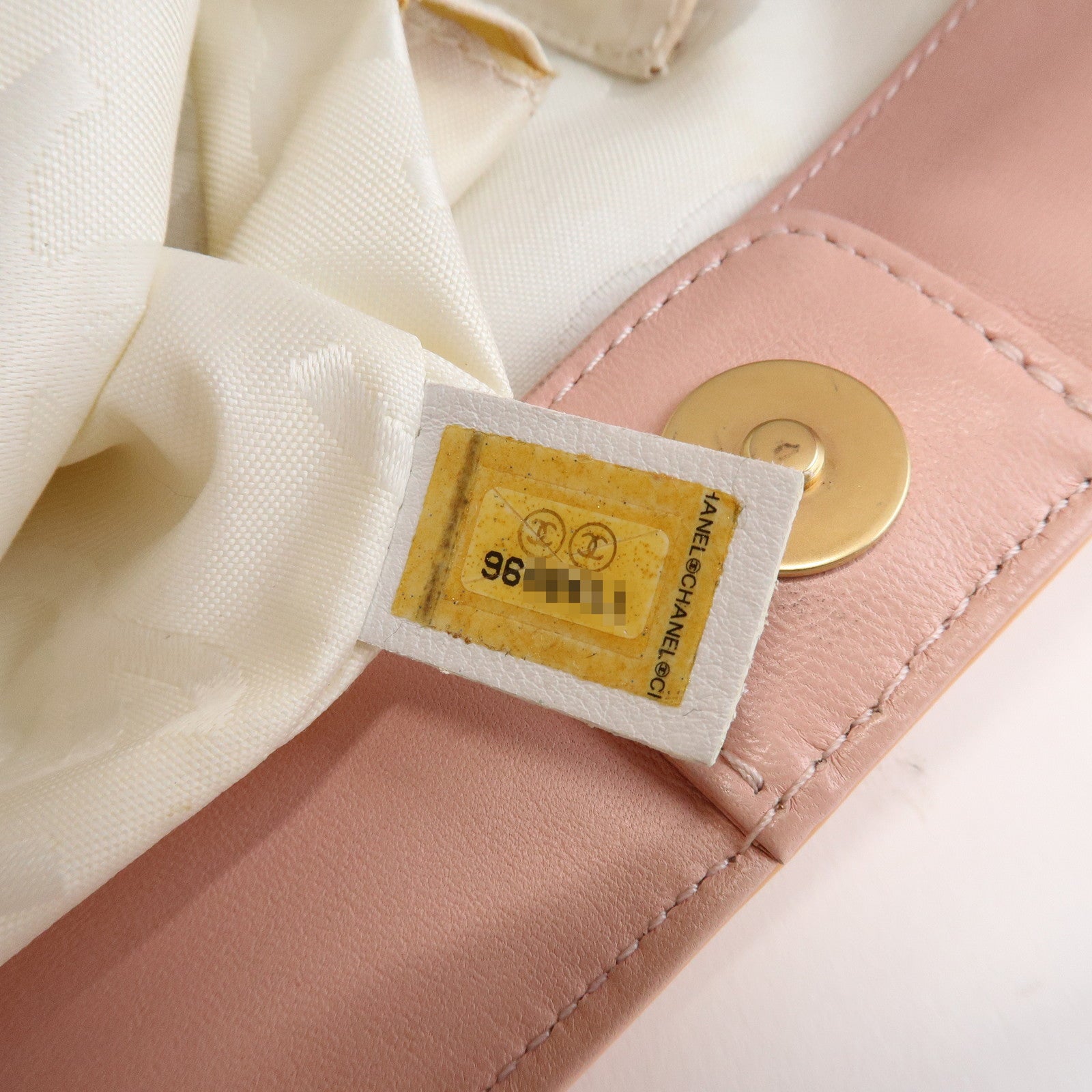CHANEL COCOMark Patent Leather Tote Bag Shoulder Bag Pink