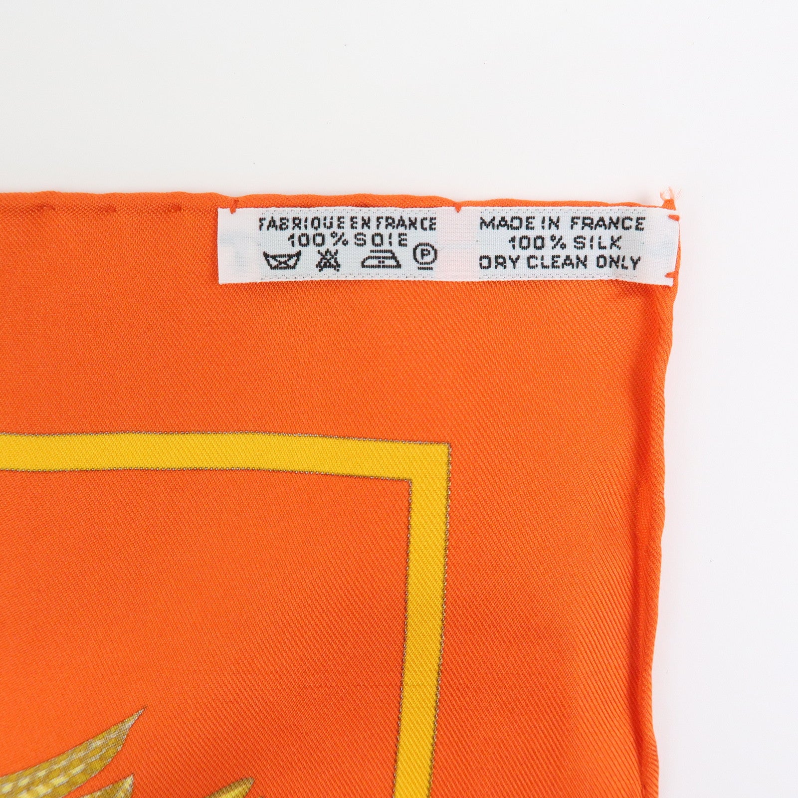 HERMES Carre 90 Silk 100% Scarf IN SALZBURG Orange Gold Brown