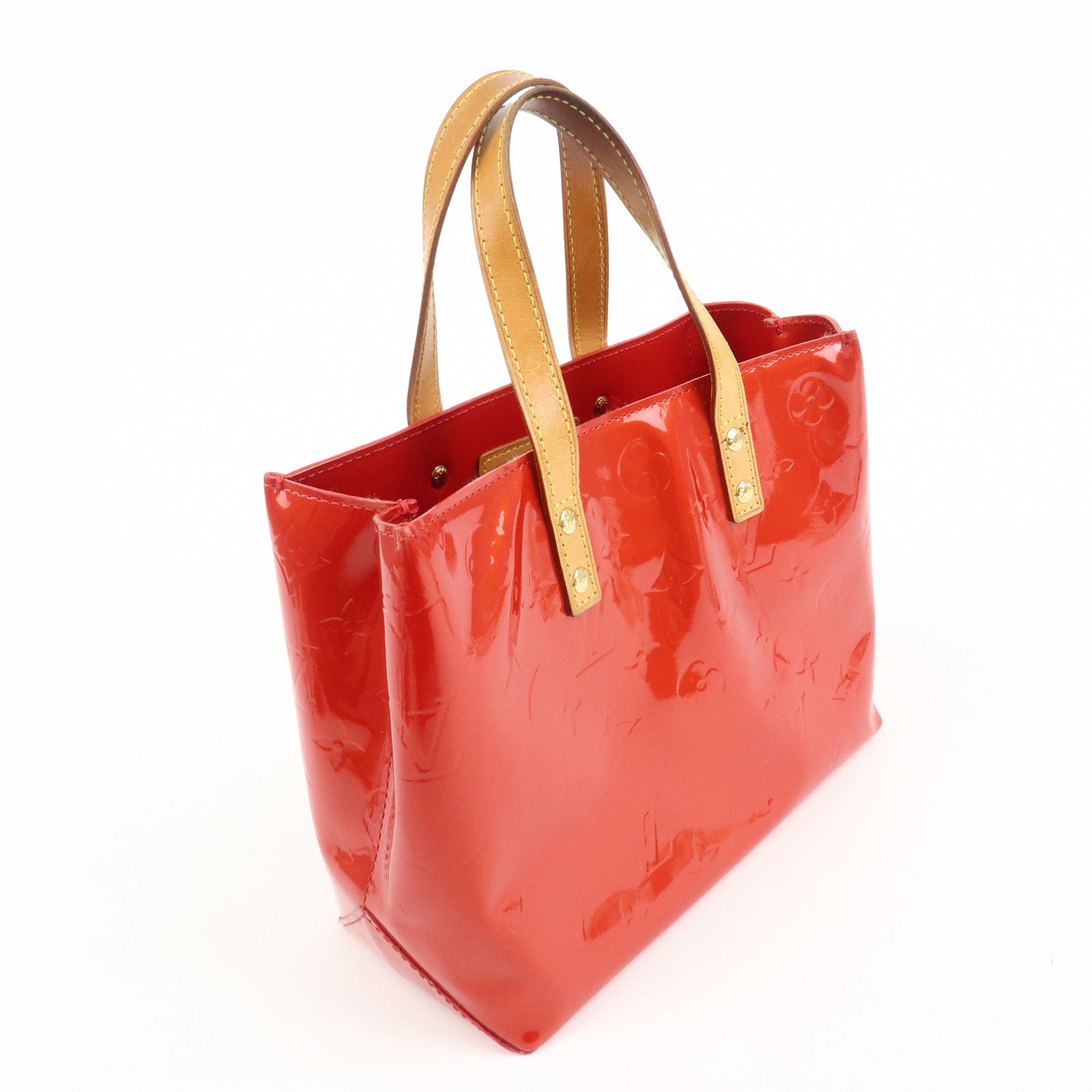 Louis Vuitton Monogram Vernis Lead PM Hand Bag Pomme d'Amour M91990