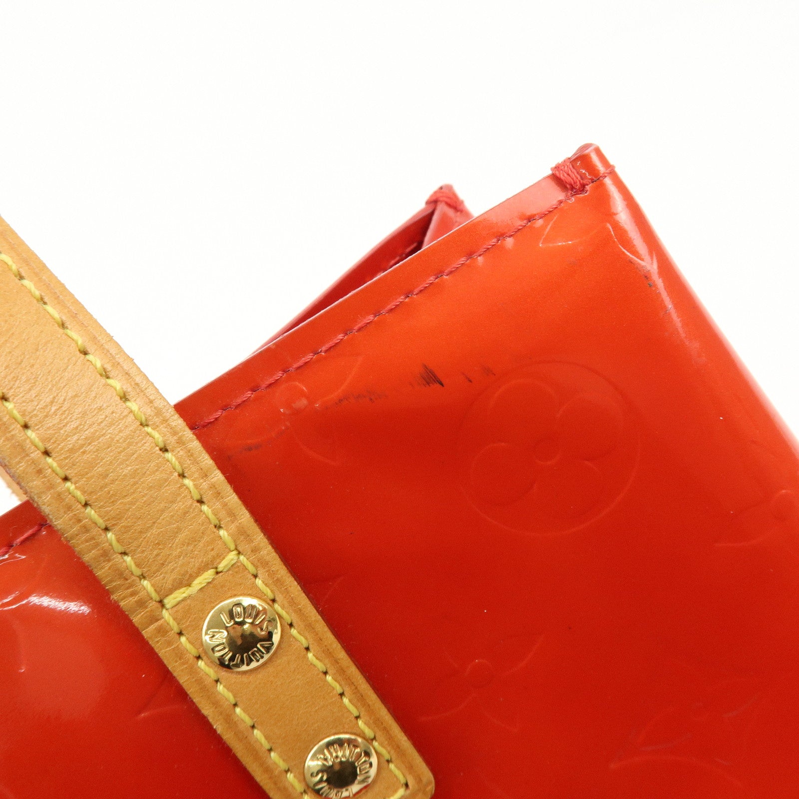 Louis Vuitton Monogram Vernis Lead PM Hand Bag Pomme d'Amour M91990