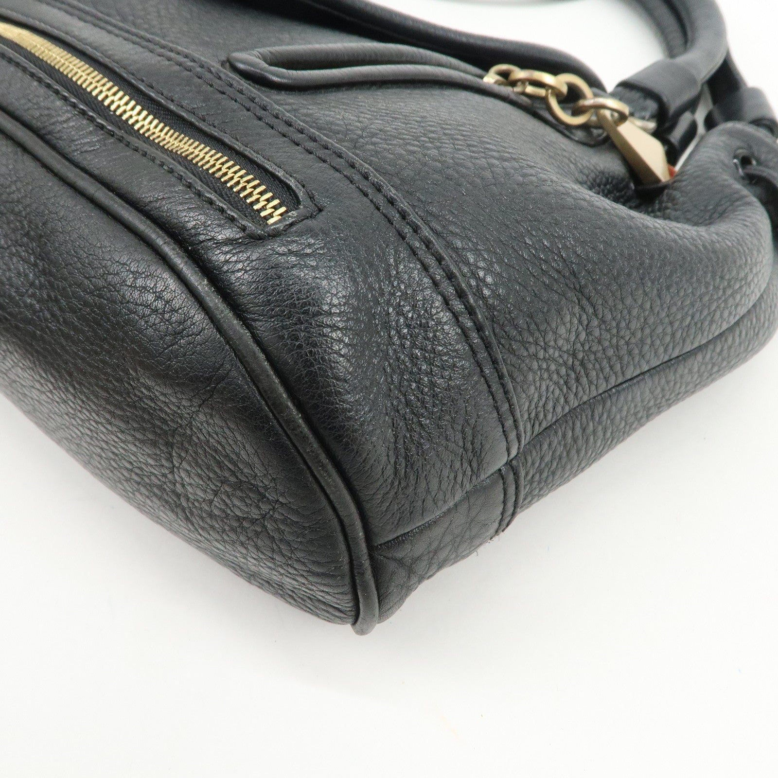 Chloe See By Chloe Cherry Leather 2Way Bag Hand Bag Black