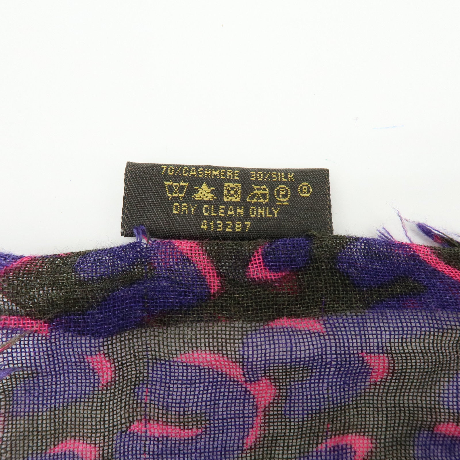 Louis Vuitton Cashmere Silk Scarf Leopard Purple Black 413287