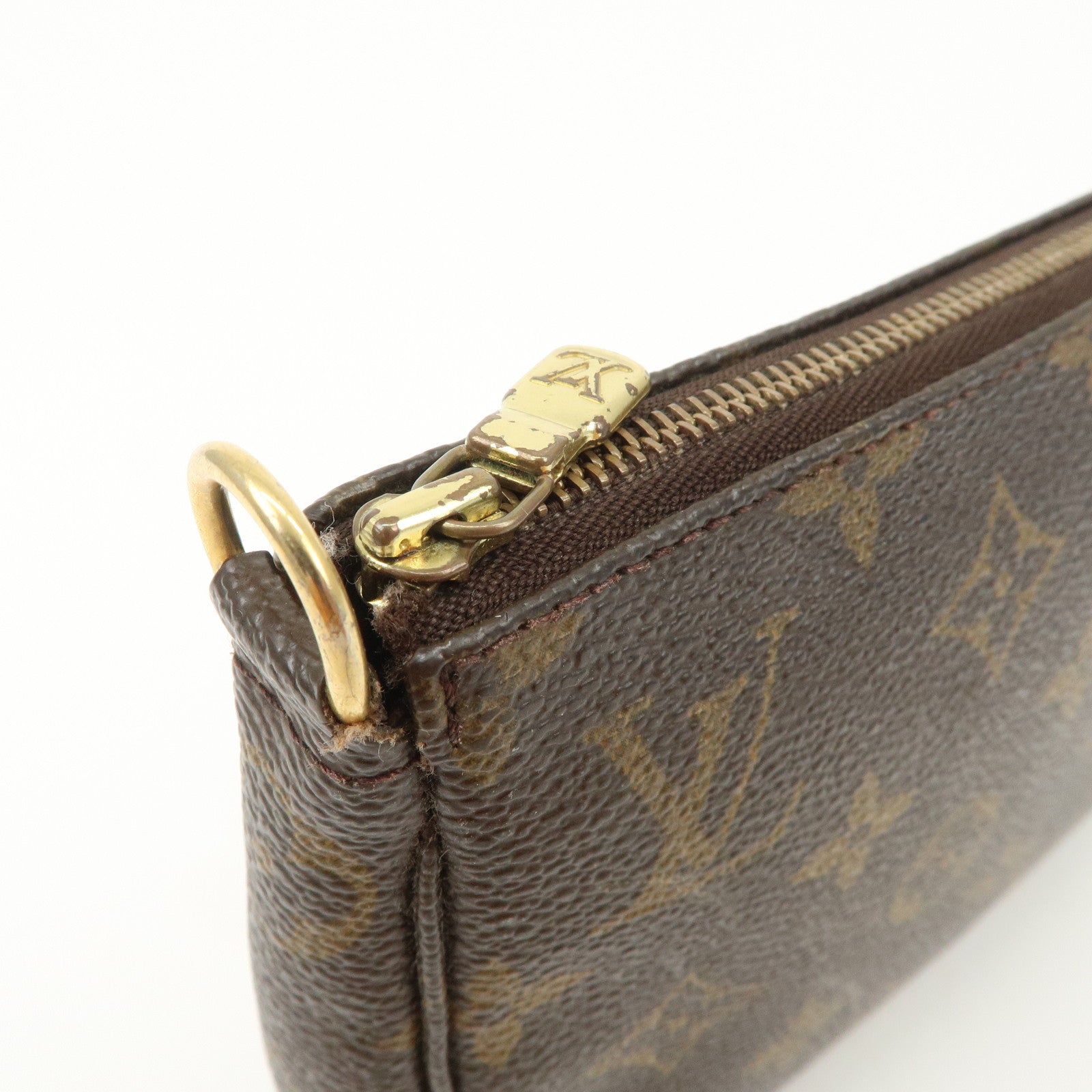 Louis Vuitton Monogram Pochette Accessoires Hand Bag Brown M51980
