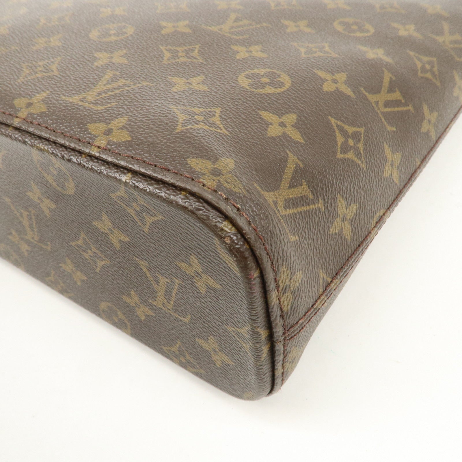 Louis Vuitton Monogram Luco Tote Bag Hand Bag Brown M51155 Used